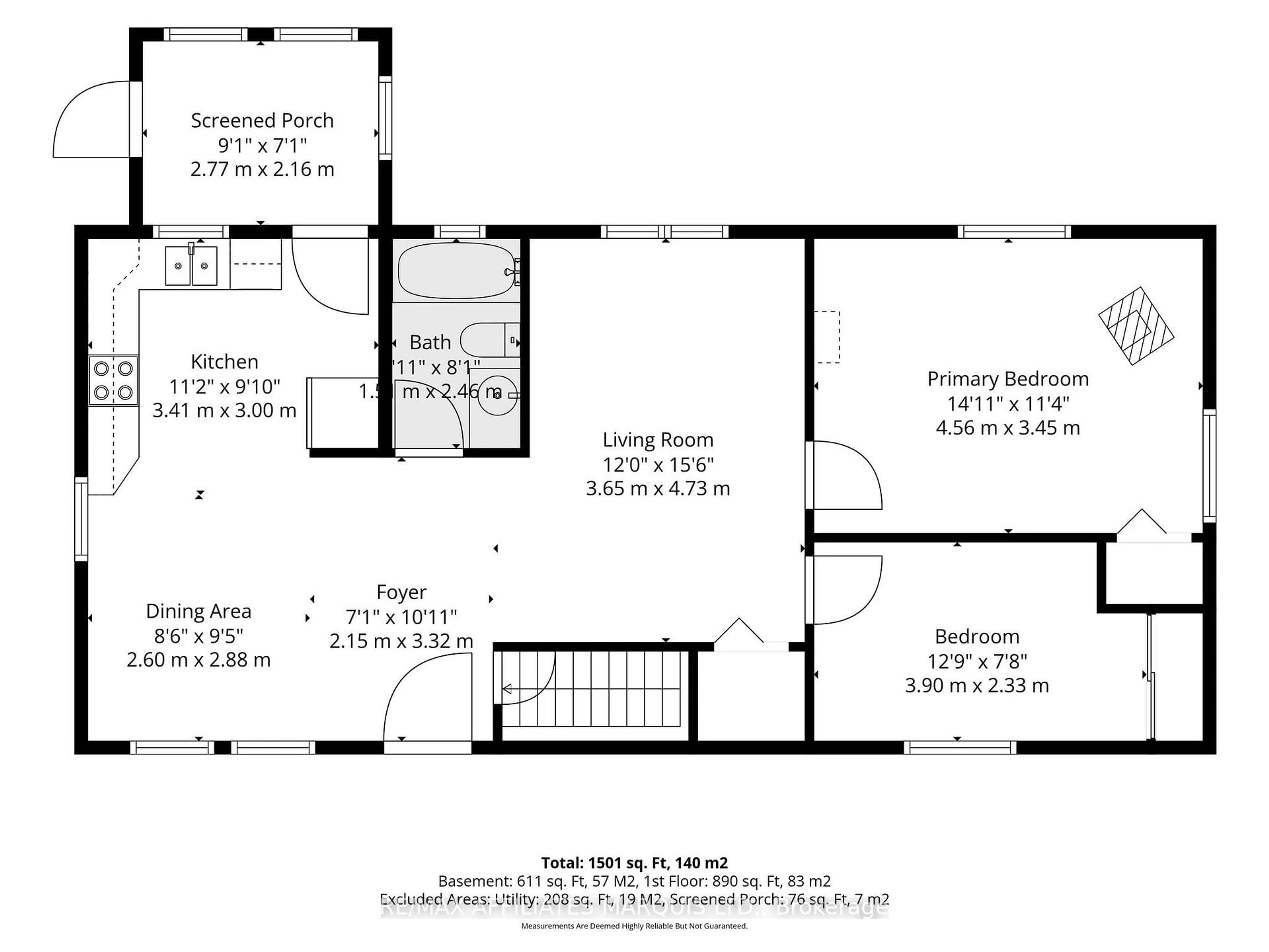 Floor plan for 15964 Rush City Rd, North Stormont Ontario K0C 1Y0