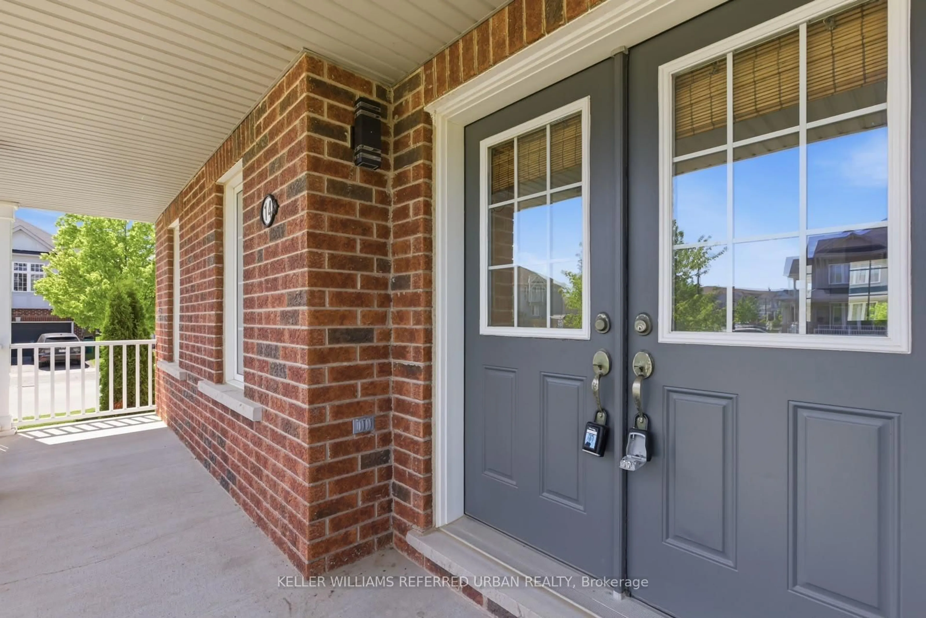 Home with brick exterior material, street for 14 Andover Dr, Woolwich Ontario N0B 1M0