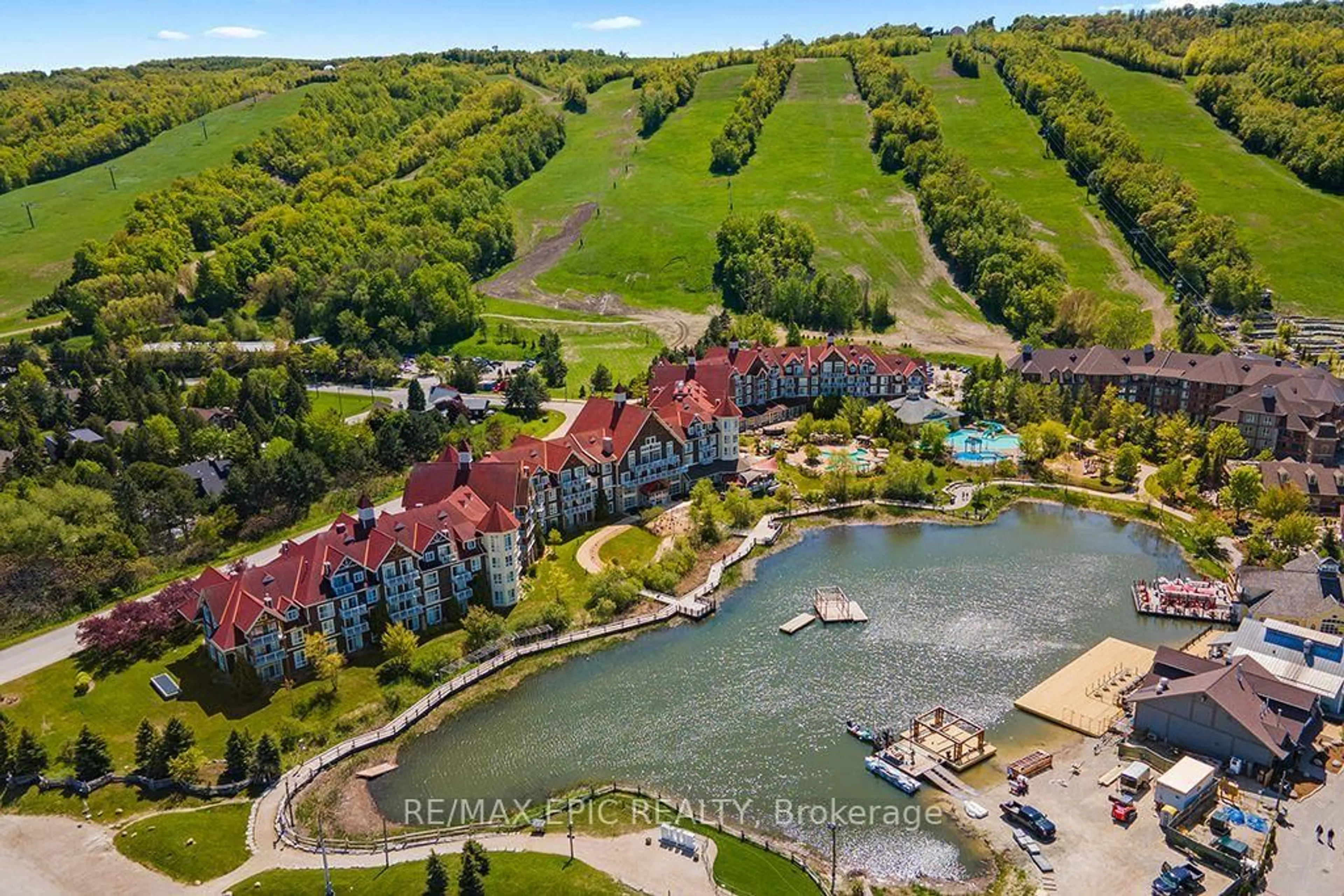 A pic from outside/outdoor area/front of a property/back of a property/a pic from drone, water/lake/river/ocean view for 220 Gord Canning Dr #176, Blue Mountains Ontario L9Y 0V9