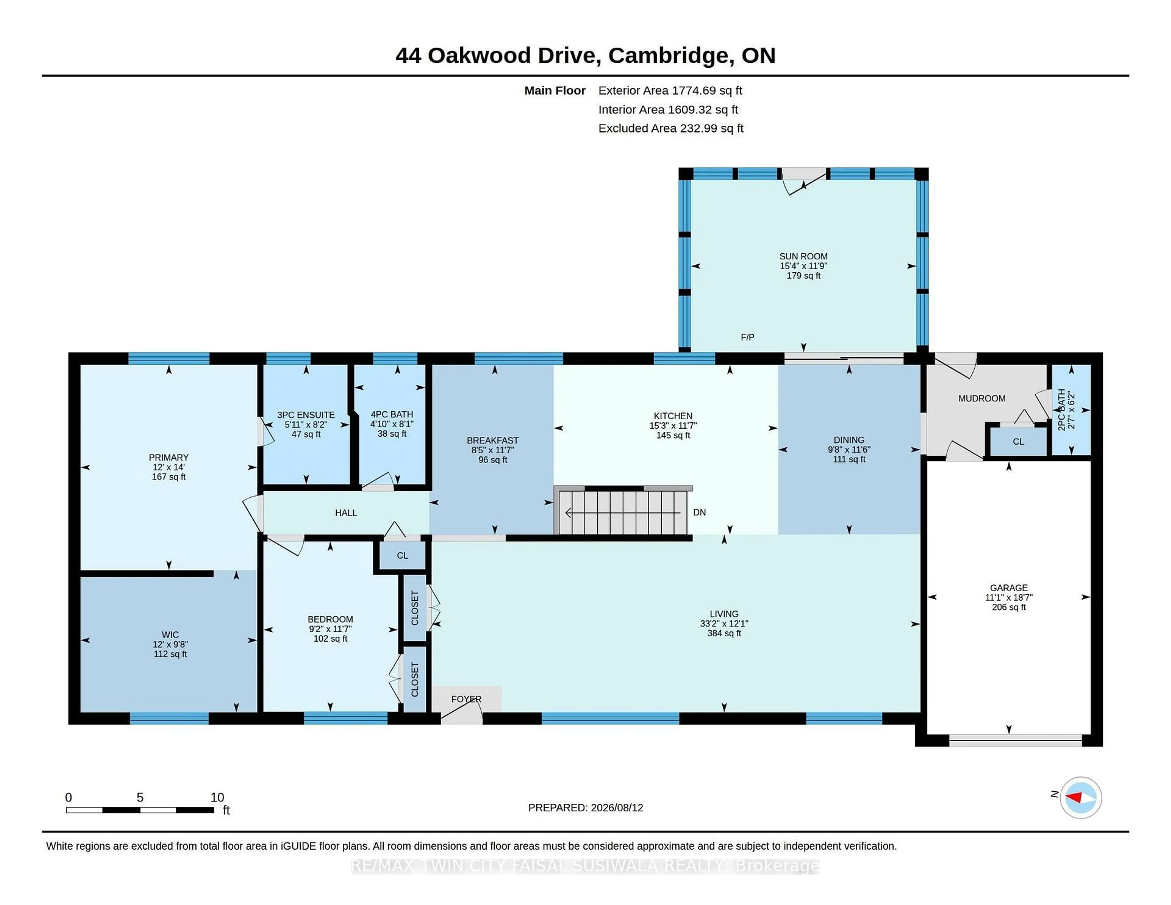 Floor plan for 44 Oakwood Dr, Cambridge Ontario N1R 5S3