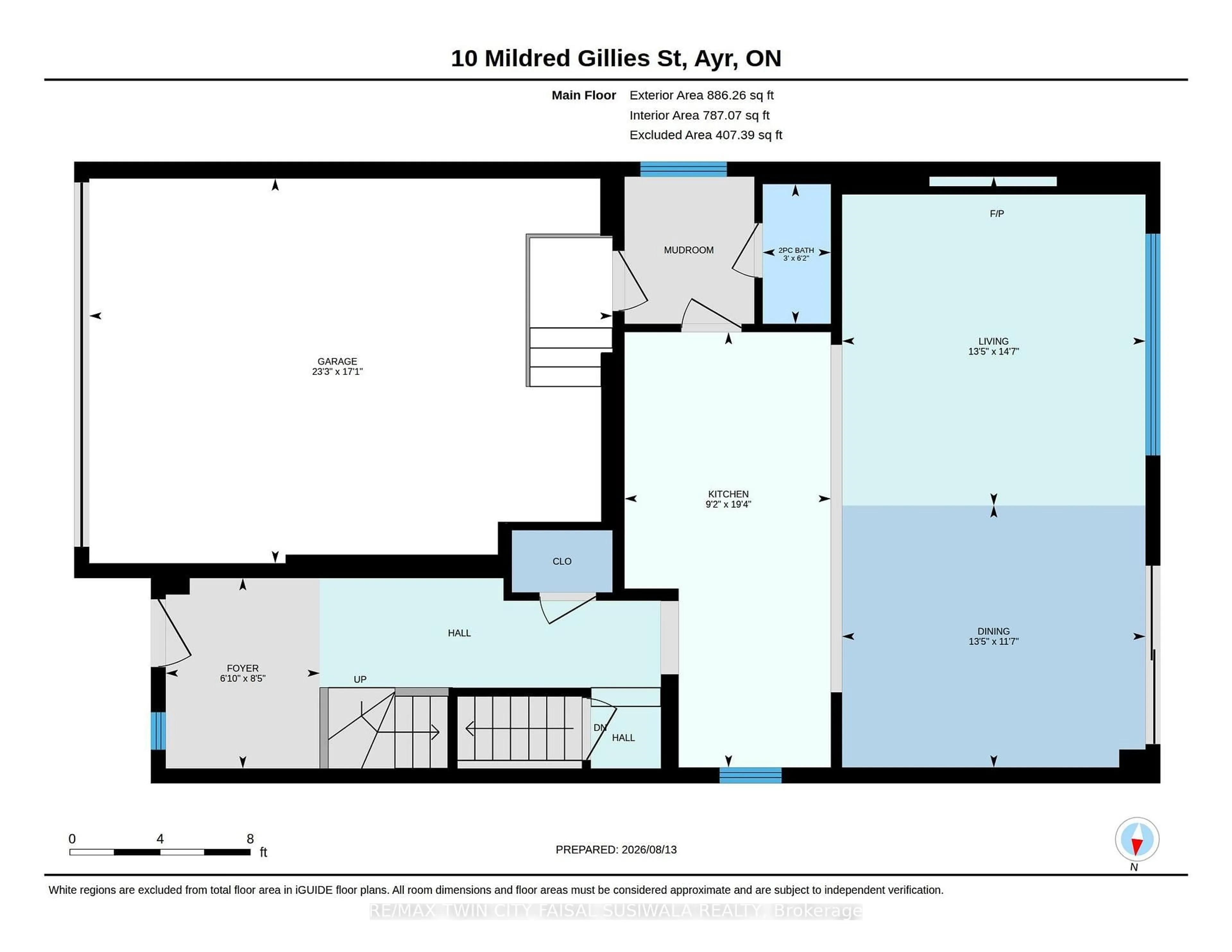 Floor plan for 10 Mildred Gillies St, North Dumfries Ontario N0B 1E0