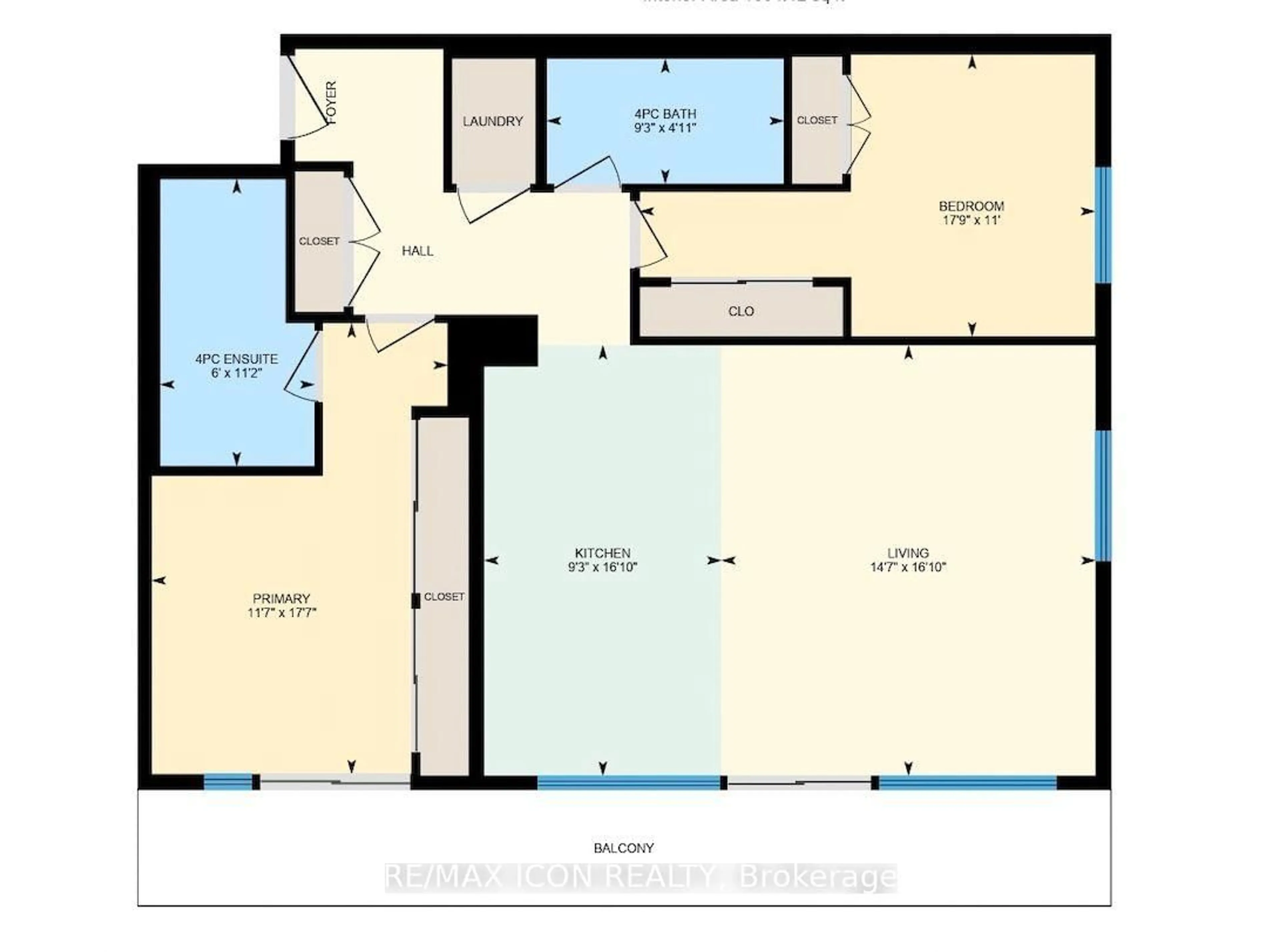 Floor plan for 15 Glebe St #902, Cambridge Ontario N1S 0C3