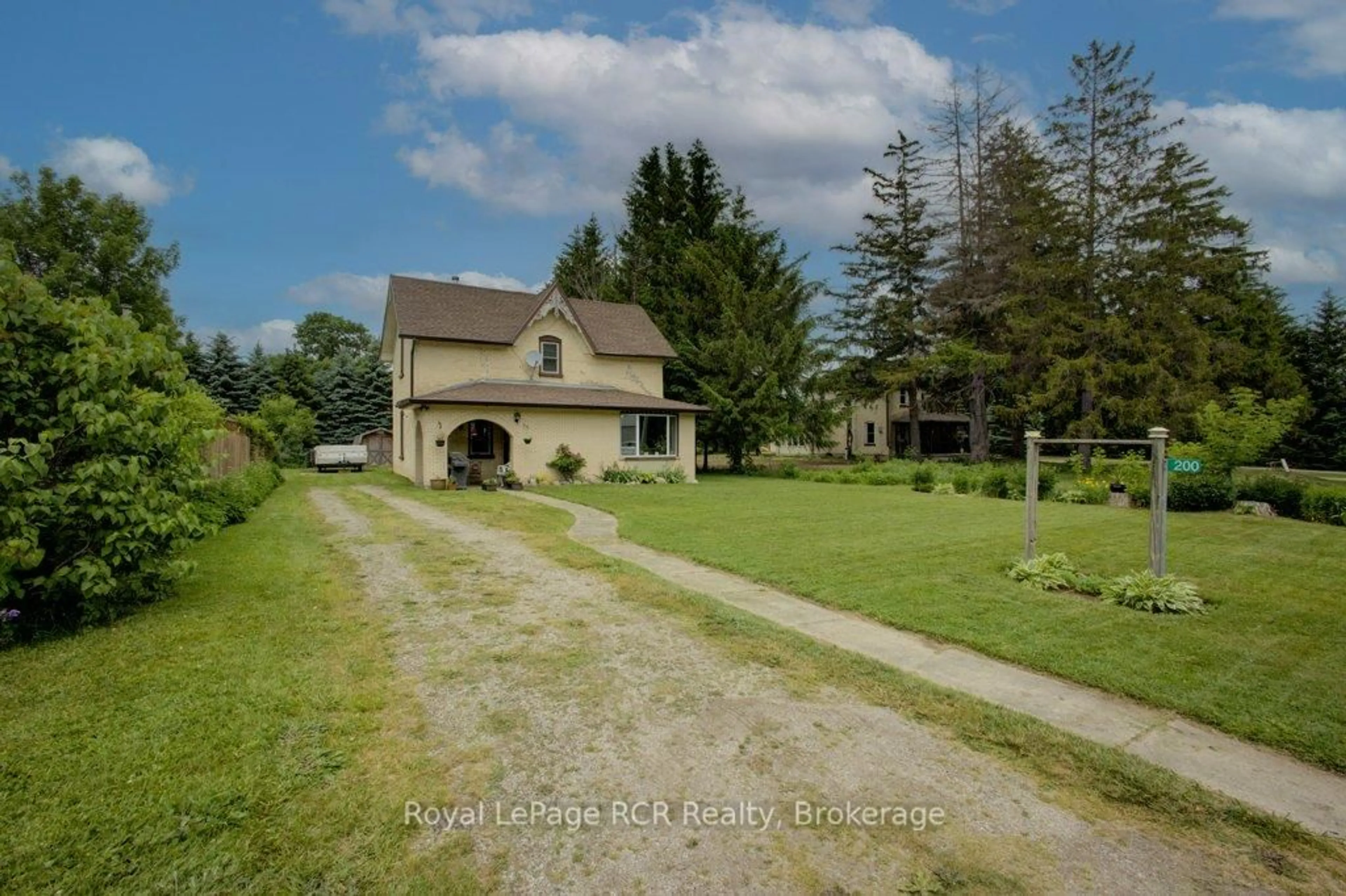 A pic from outside/outdoor area/front of a property/back of a property/a pic from drone, street for 200 Bruce 86 Rd, Huron-Kinloss Ontario N0G 2W0