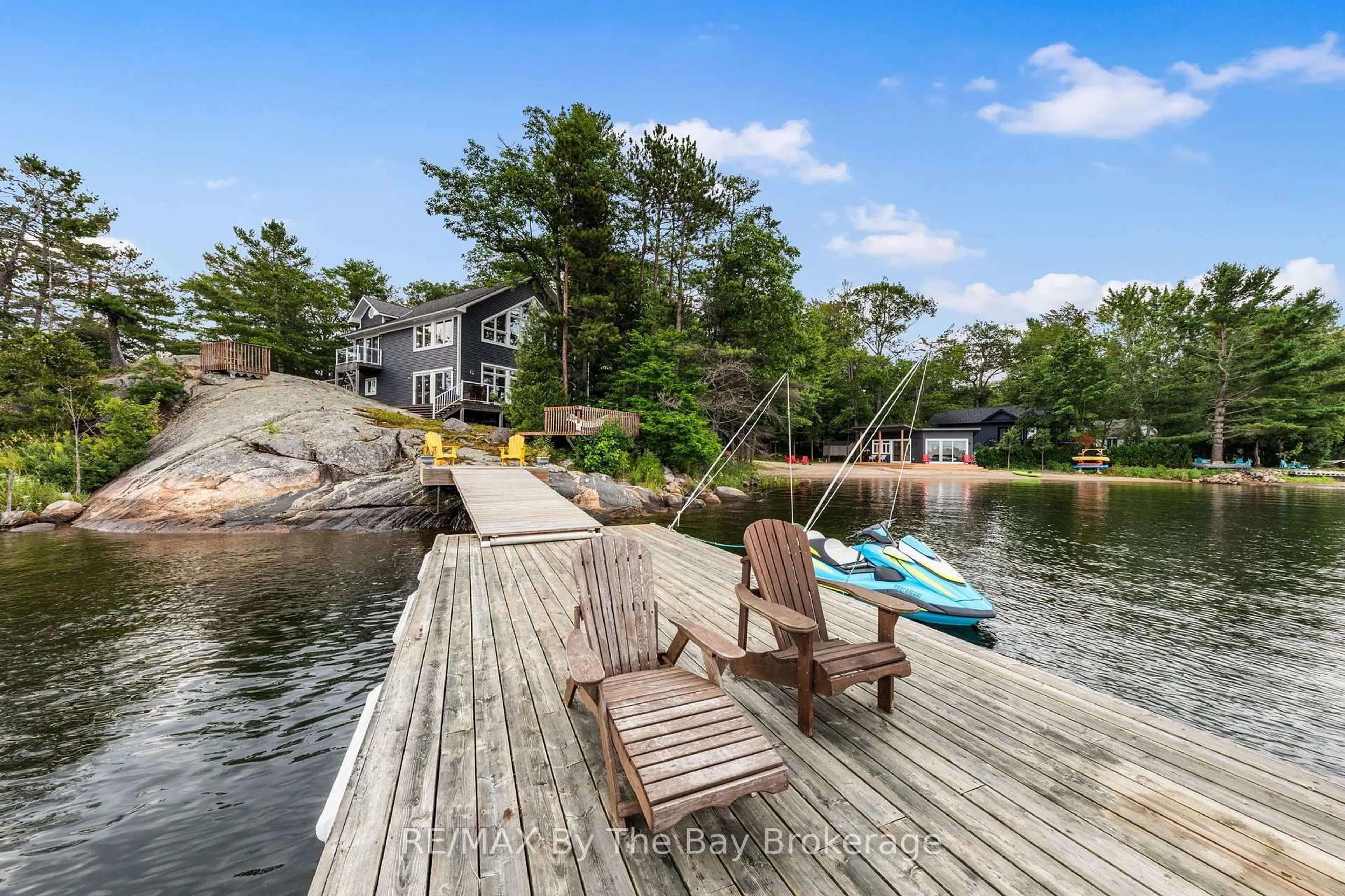 Patio, water/lake/river/ocean view for 31 Gidley Tpke, Georgian Bay Ontario P0E 1E0