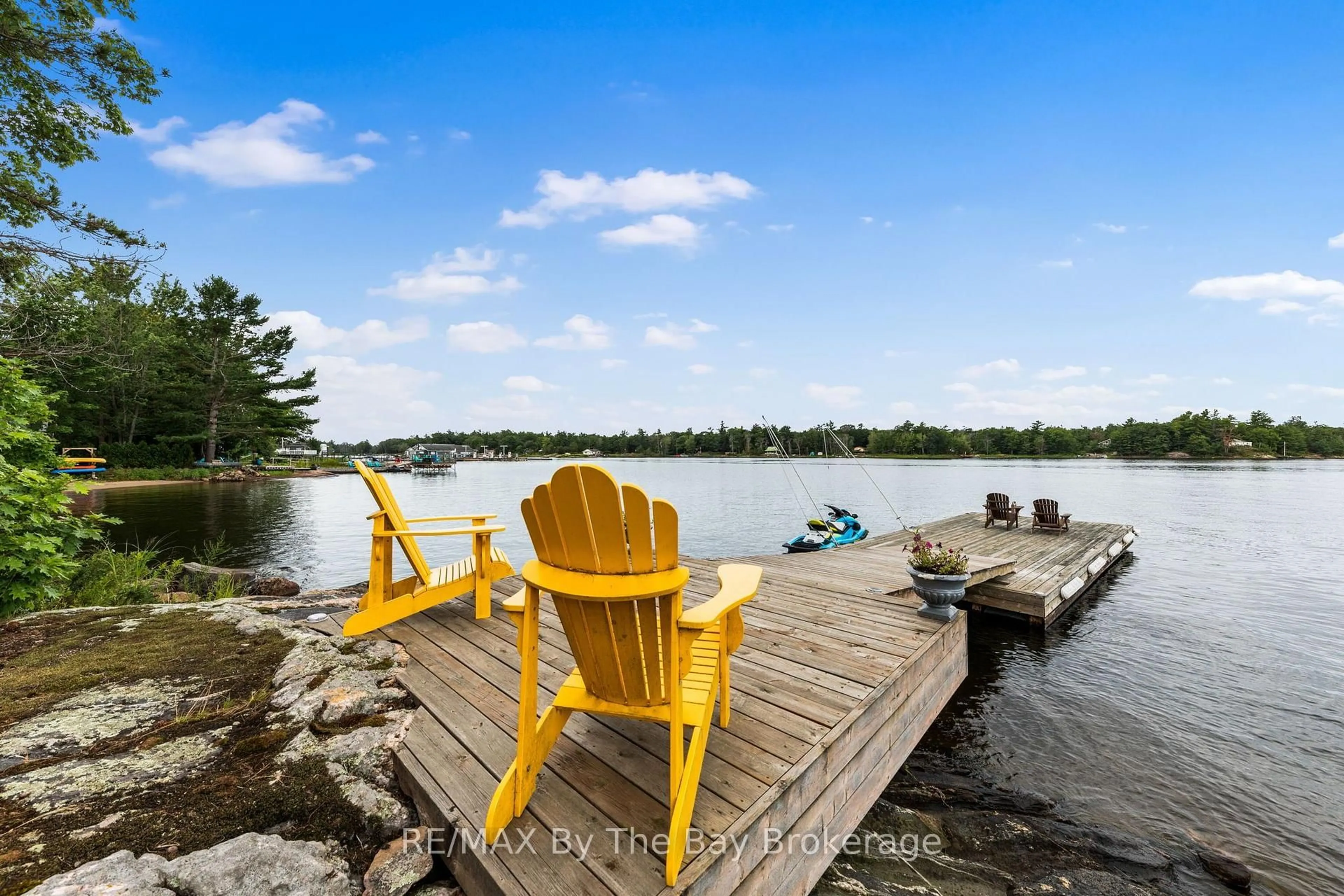 Patio, water/lake/river/ocean view for 31 Gidley Tpke, Georgian Bay Ontario P0E 1E0