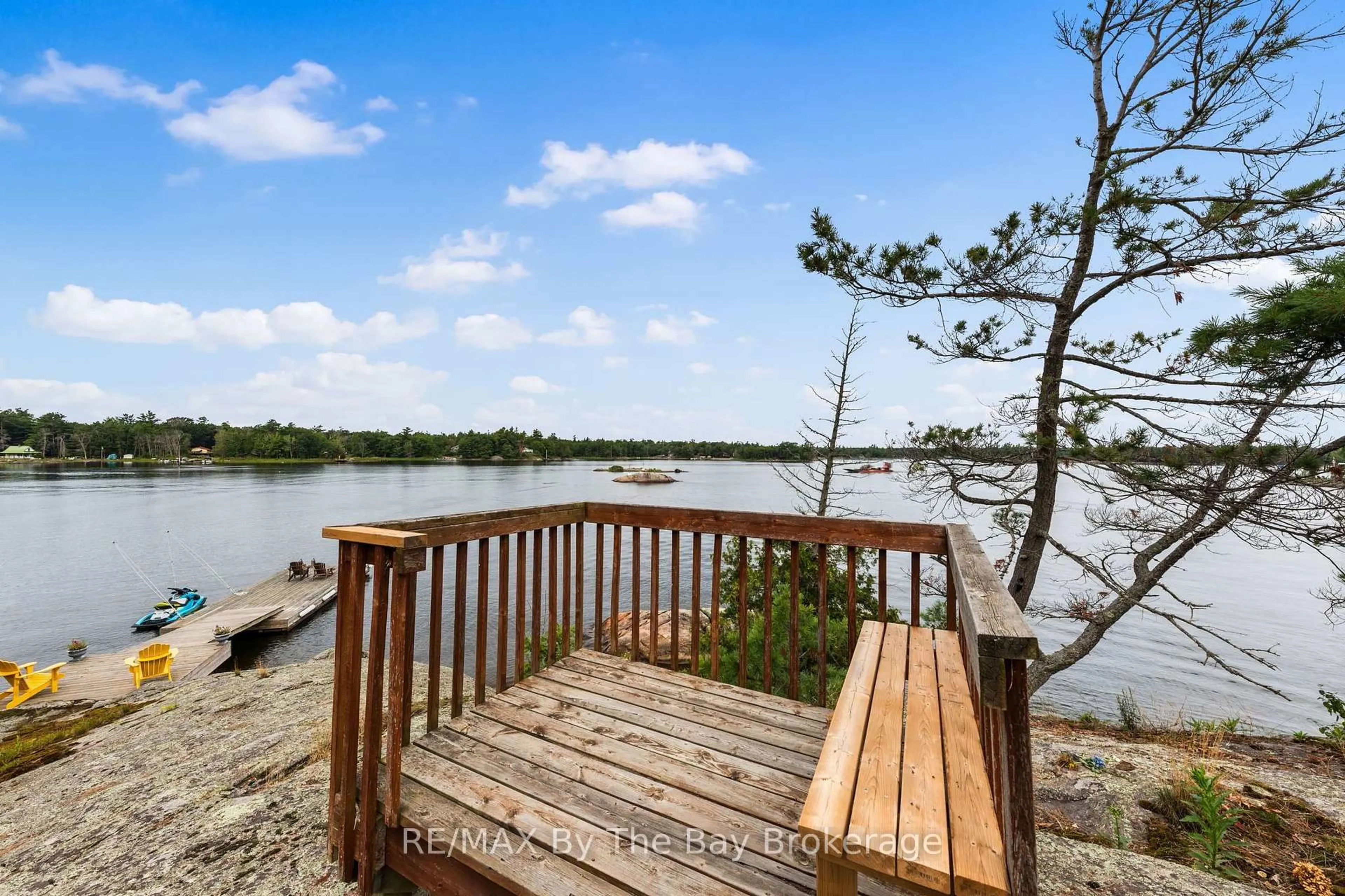 Patio, water/lake/river/ocean view for 31 Gidley Tpke, Georgian Bay Ontario P0E 1E0