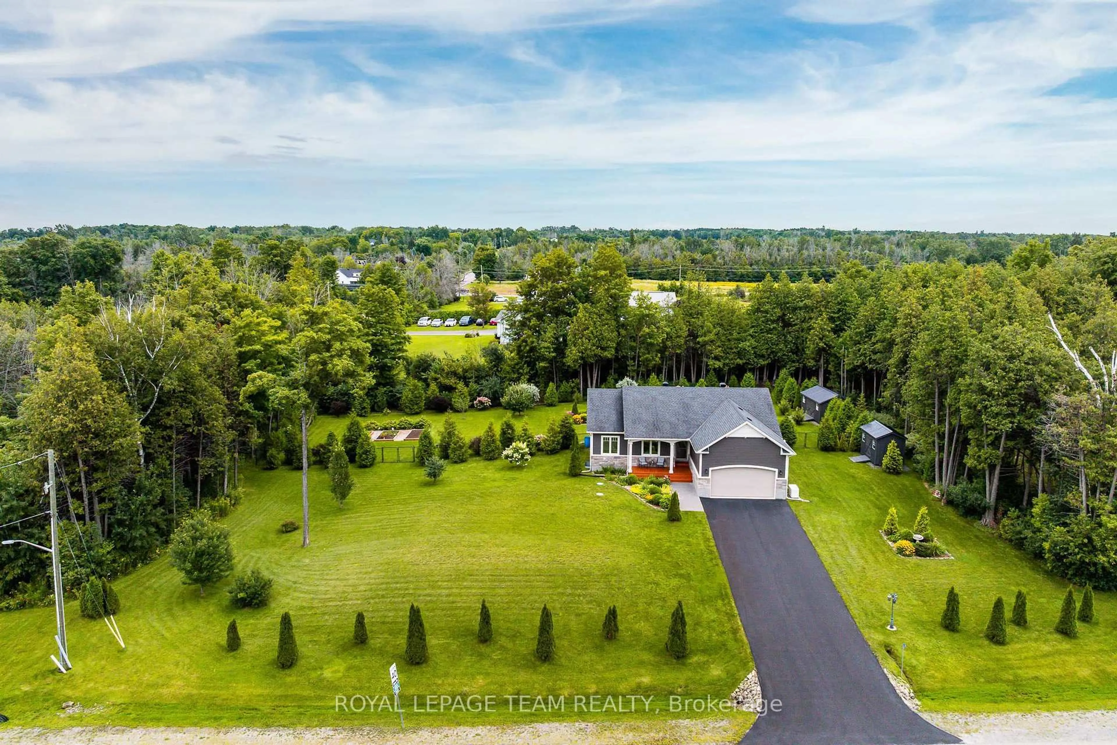 A pic from outside/outdoor area/front of a property/back of a property/a pic from drone, water/lake/river/ocean view for 116 Brookberry Cres, North Grenville Ontario K0G 1J0