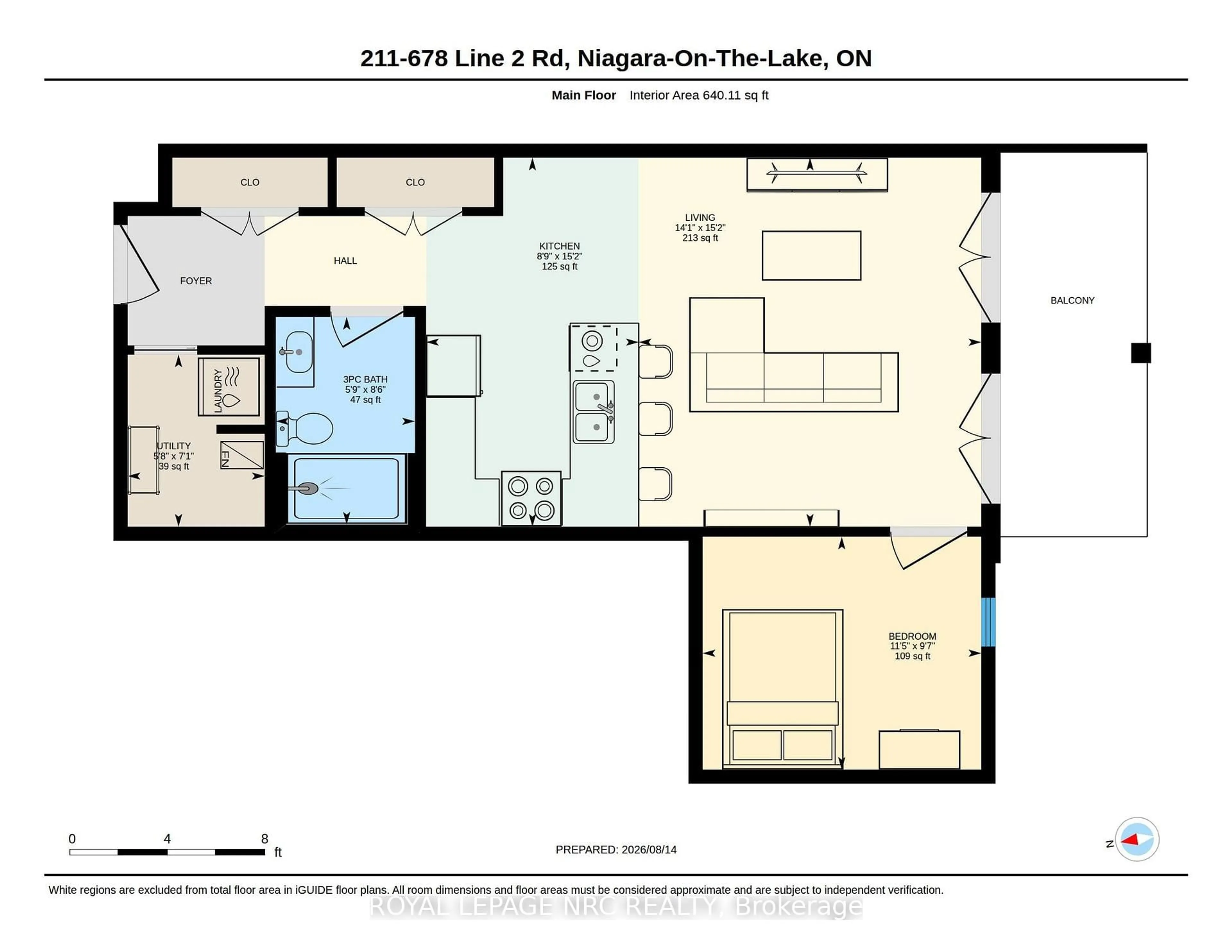 Floor plan for 678 Line 2 Rd #211, Niagara-on-the-Lake Ontario L0S 1T0
