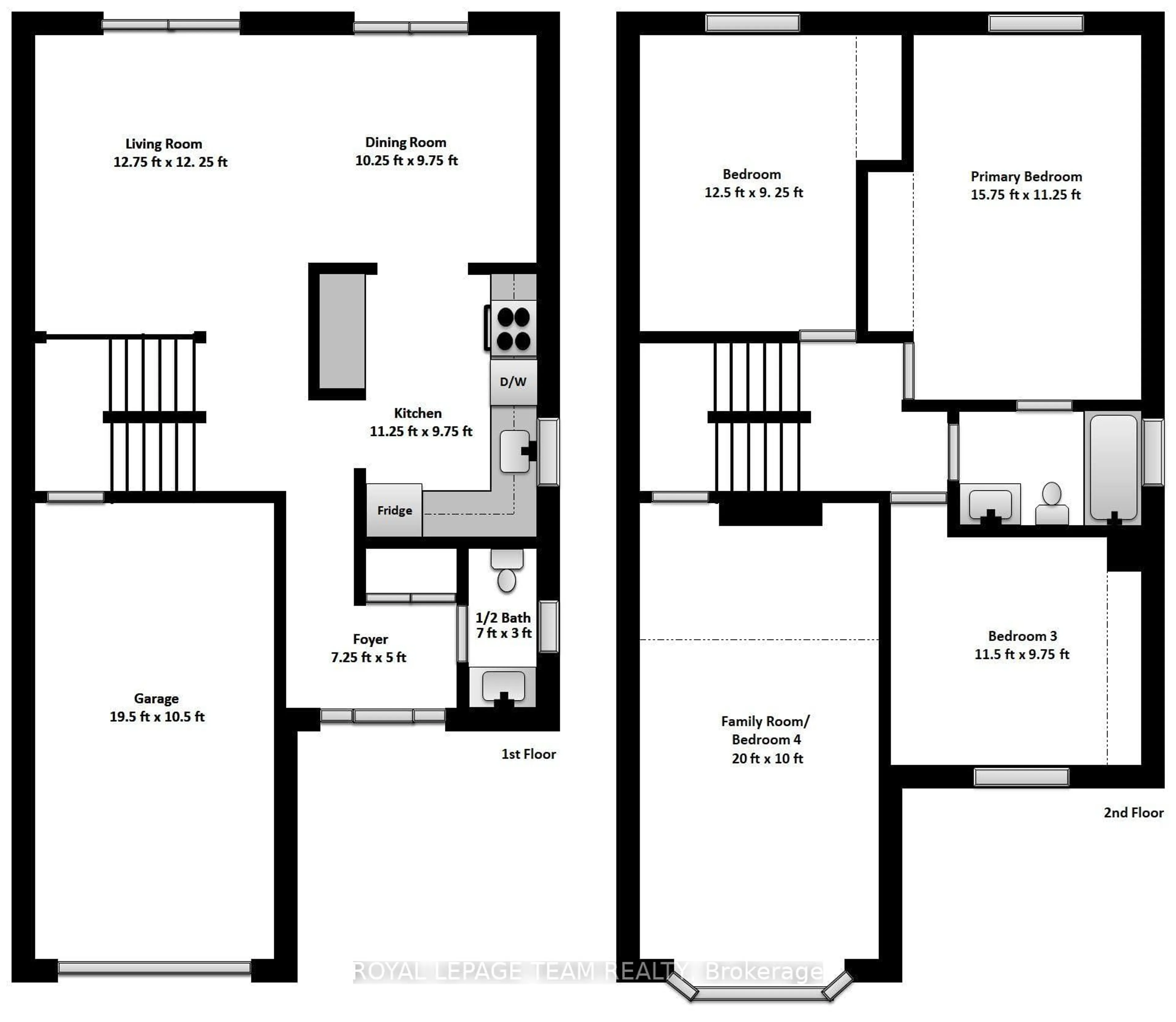 Floor plan for 930 Alenmede Cres, Ottawa Ontario K2B 8K5