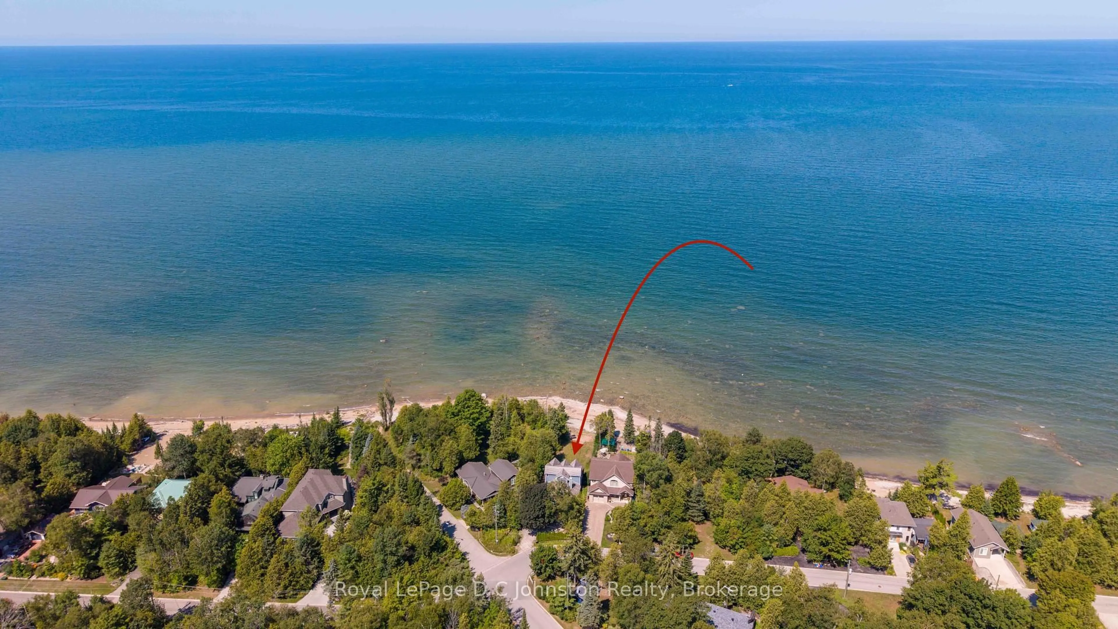 A pic from outside/outdoor area/front of a property/back of a property/a pic from drone, water/lake/river/ocean view for 254 Blanchfield Rd, Saugeen Shores Ontario N0H 2L0
