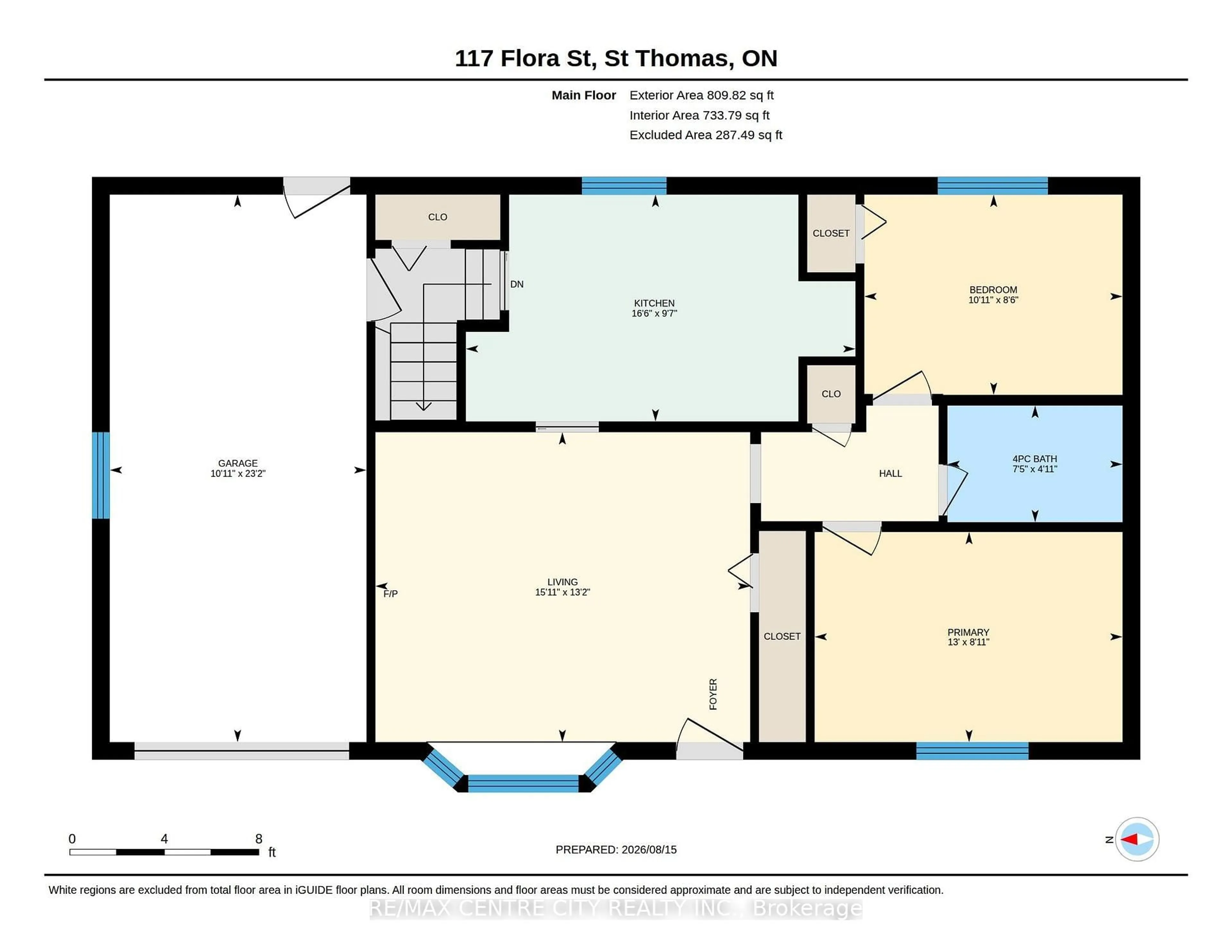 Floor plan for 117 1/2 FLORA St, St. Thomas Ontario N5P 2Y1