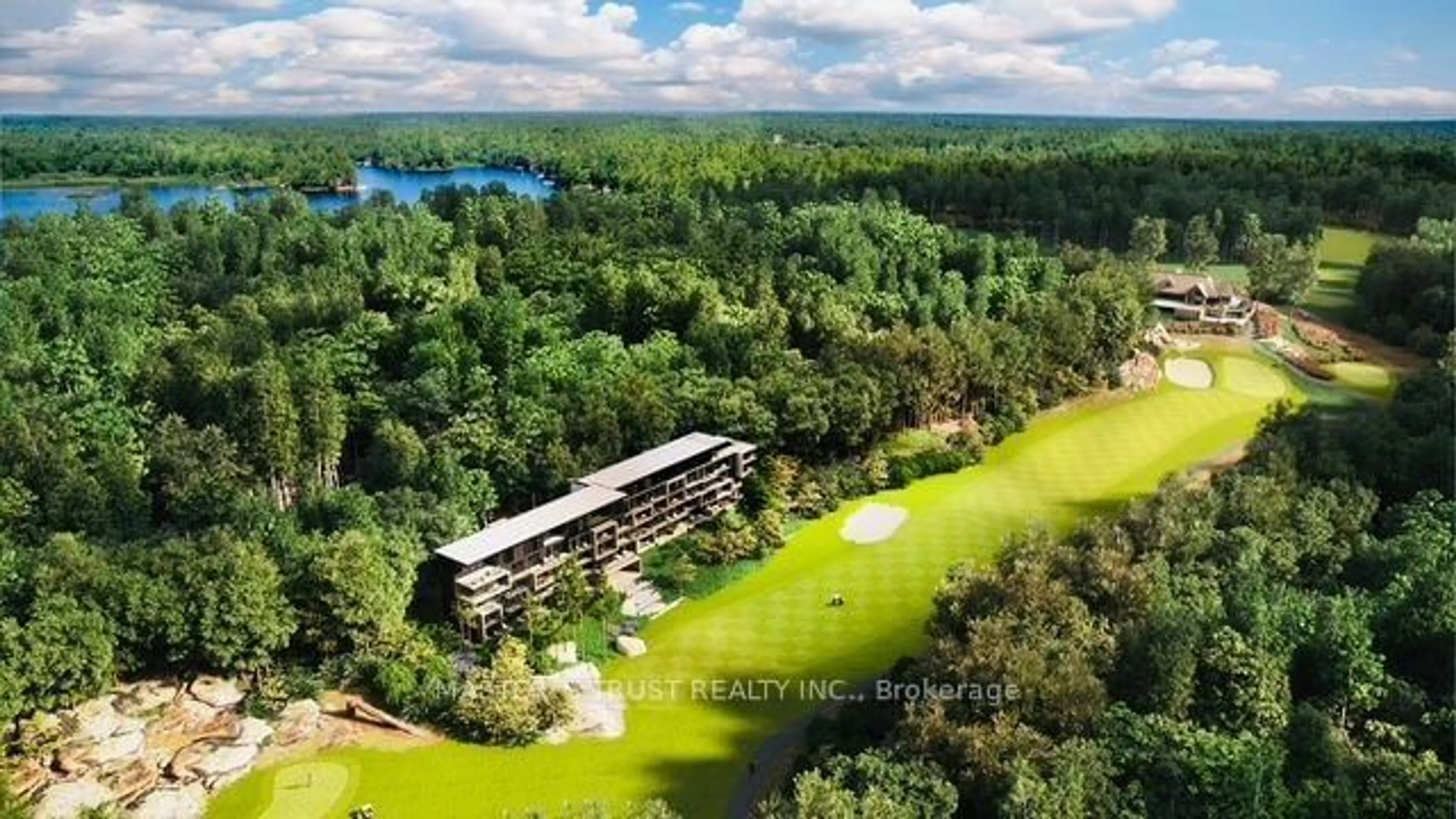 A pic from outside/outdoor area/front of a property/back of a property/a pic from drone, water/lake/river/ocean view for 120 CARRICK Tr #308, Gravenhurst Ontario P1P 0A2