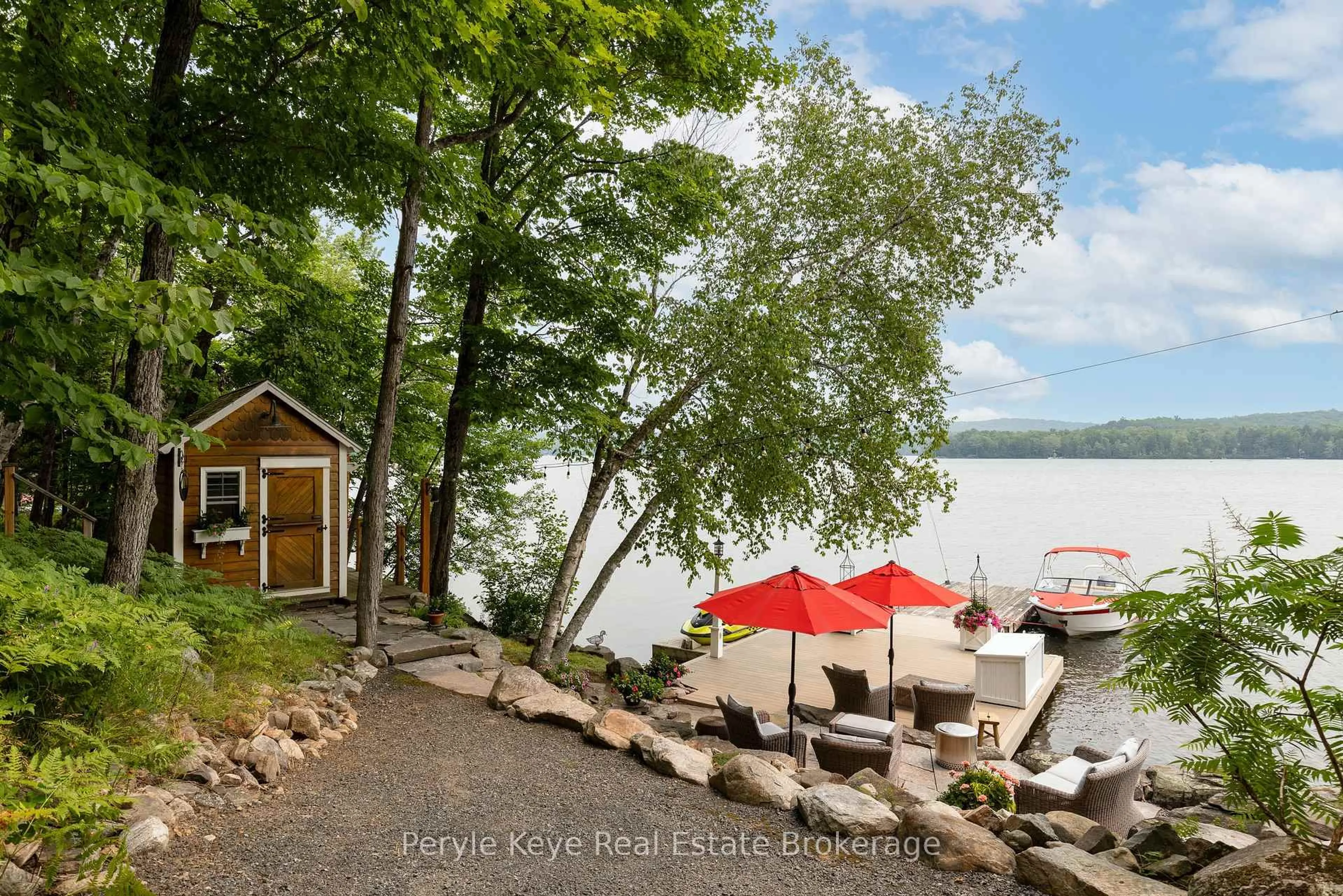 Patio, water/lake/river/ocean view for 1159 Maplehurst Dr, Lake of Bays Ontario P1H 2J6