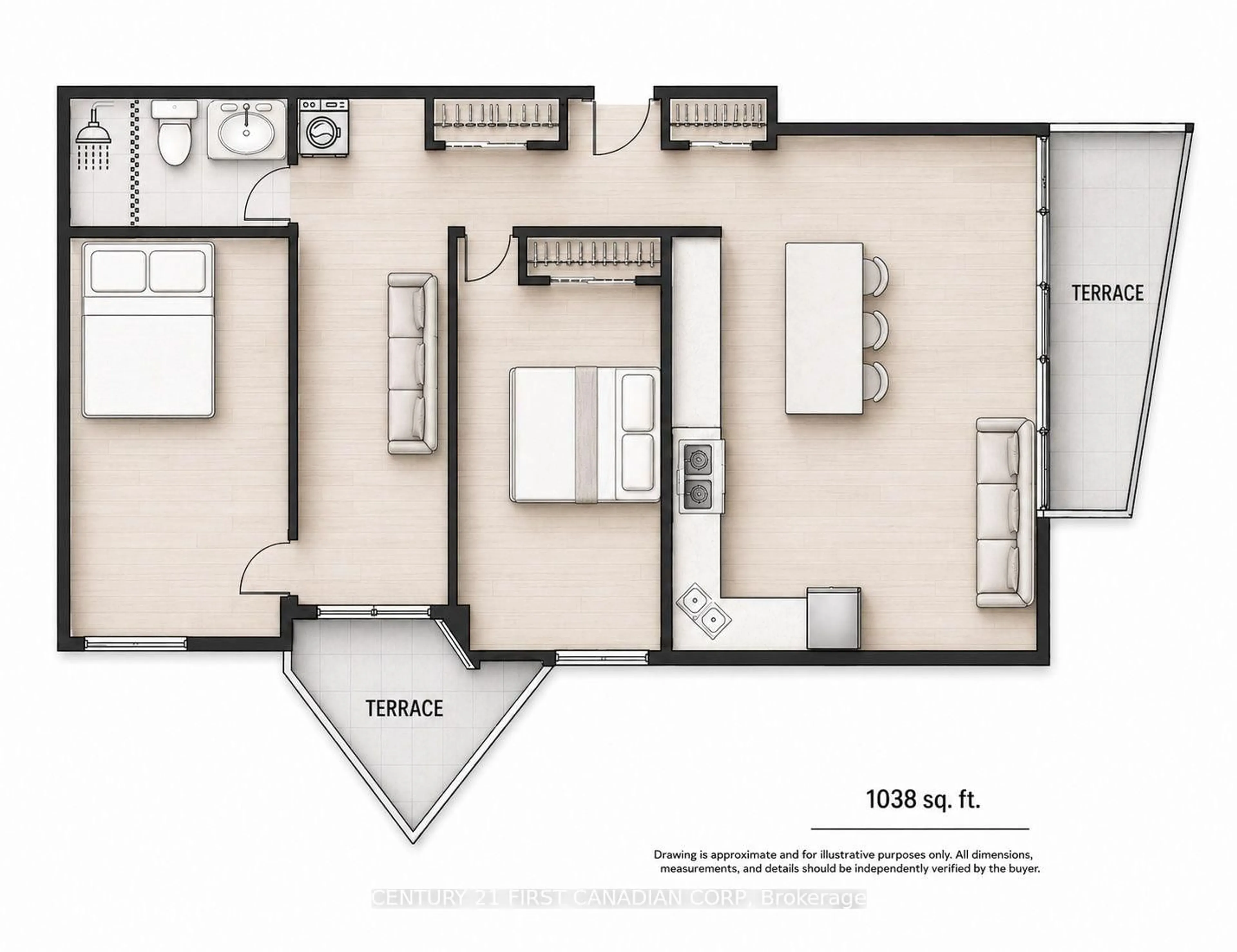 Floor plan for 155 Front St #1308, Sarnia Ontario N7T 7V5