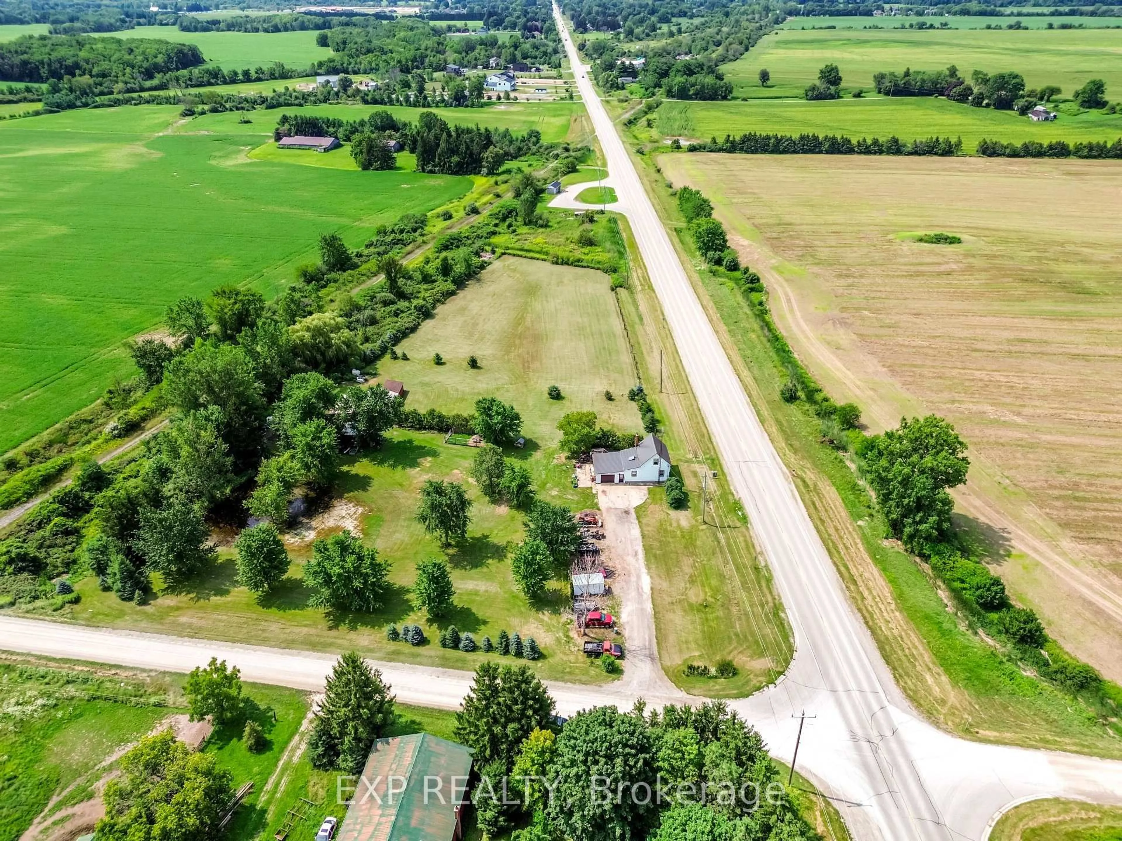 A pic from outside/outdoor area/front of a property/back of a property/a pic from drone, street for 9819 Onieda Rd, Southwold Ontario N0L 2E0