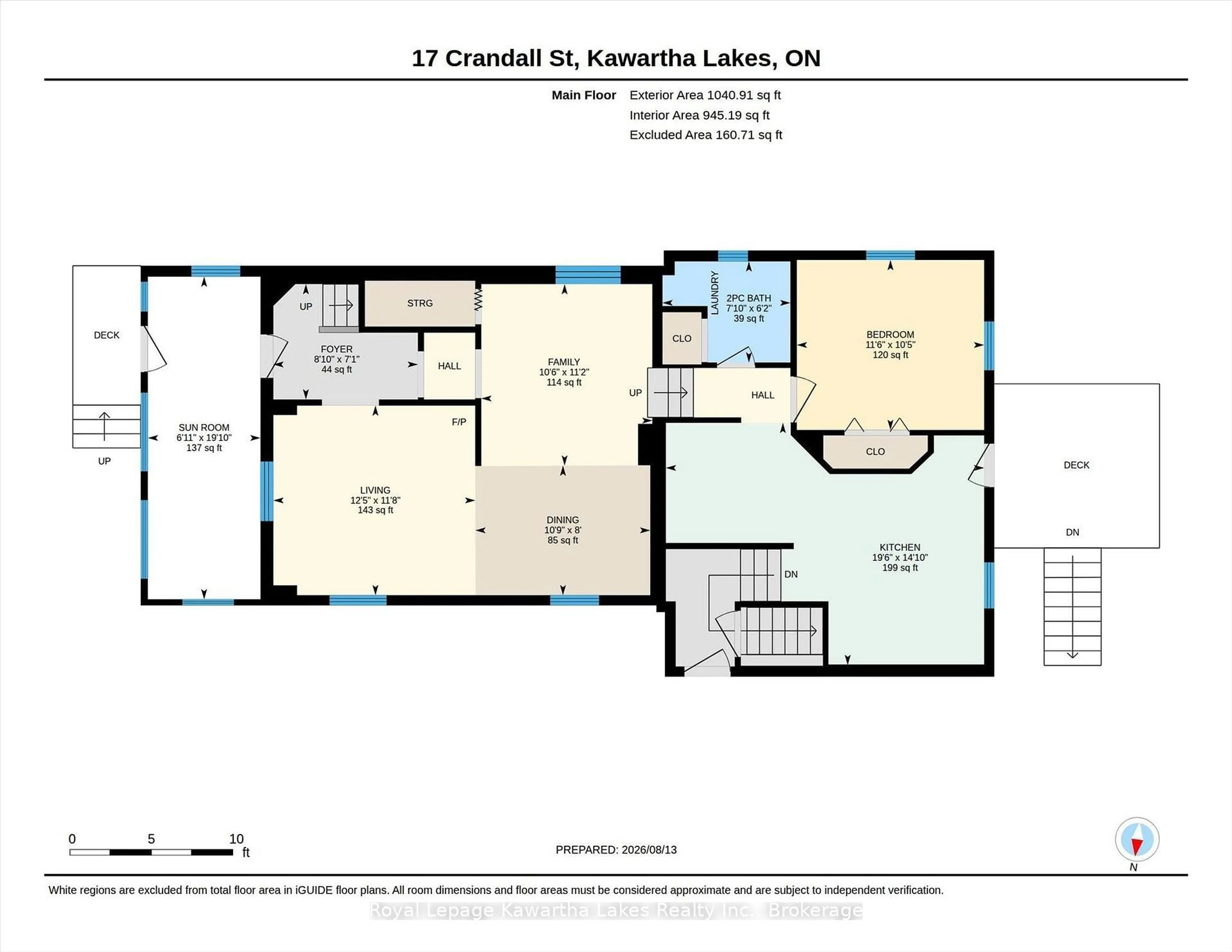 Floor plan for 17 Crandall St, Kawartha Lakes Ontario K9V 1R9