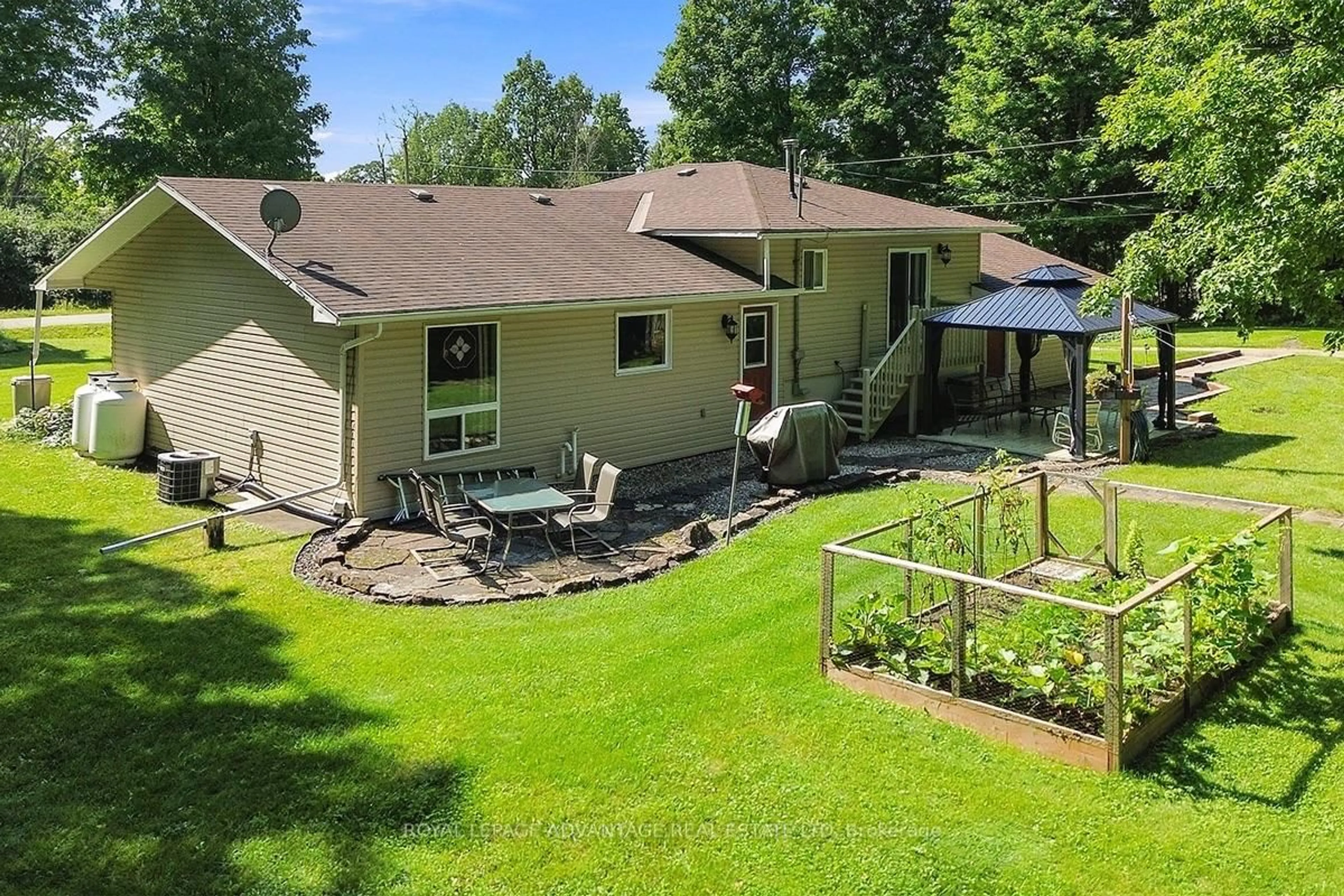 A pic from outside/outdoor area/front of a property/back of a property/a pic from drone, water/lake/river/ocean view for 918 Wild Life Rd, Drummond/North Elmsley Ontario K7H 0G4