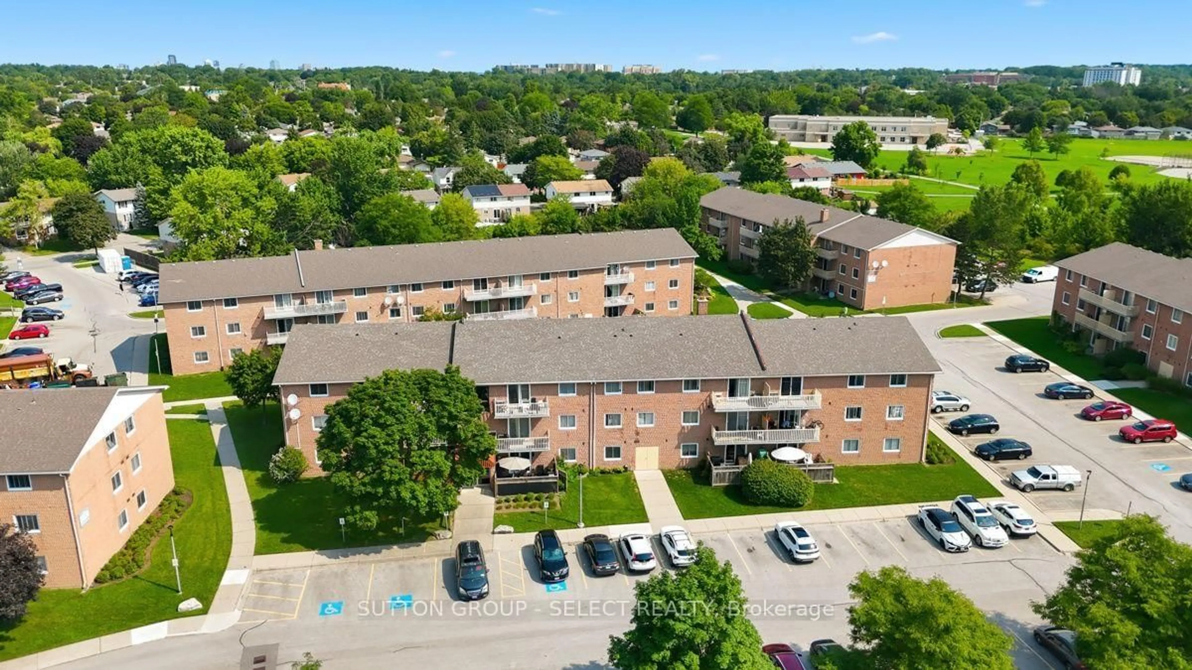 A pic from outside/outdoor area/front of a property/back of a property/a pic from drone, city buildings view from balcony for 1582 Ernest Ave #304, London South Ontario N6B 2G5