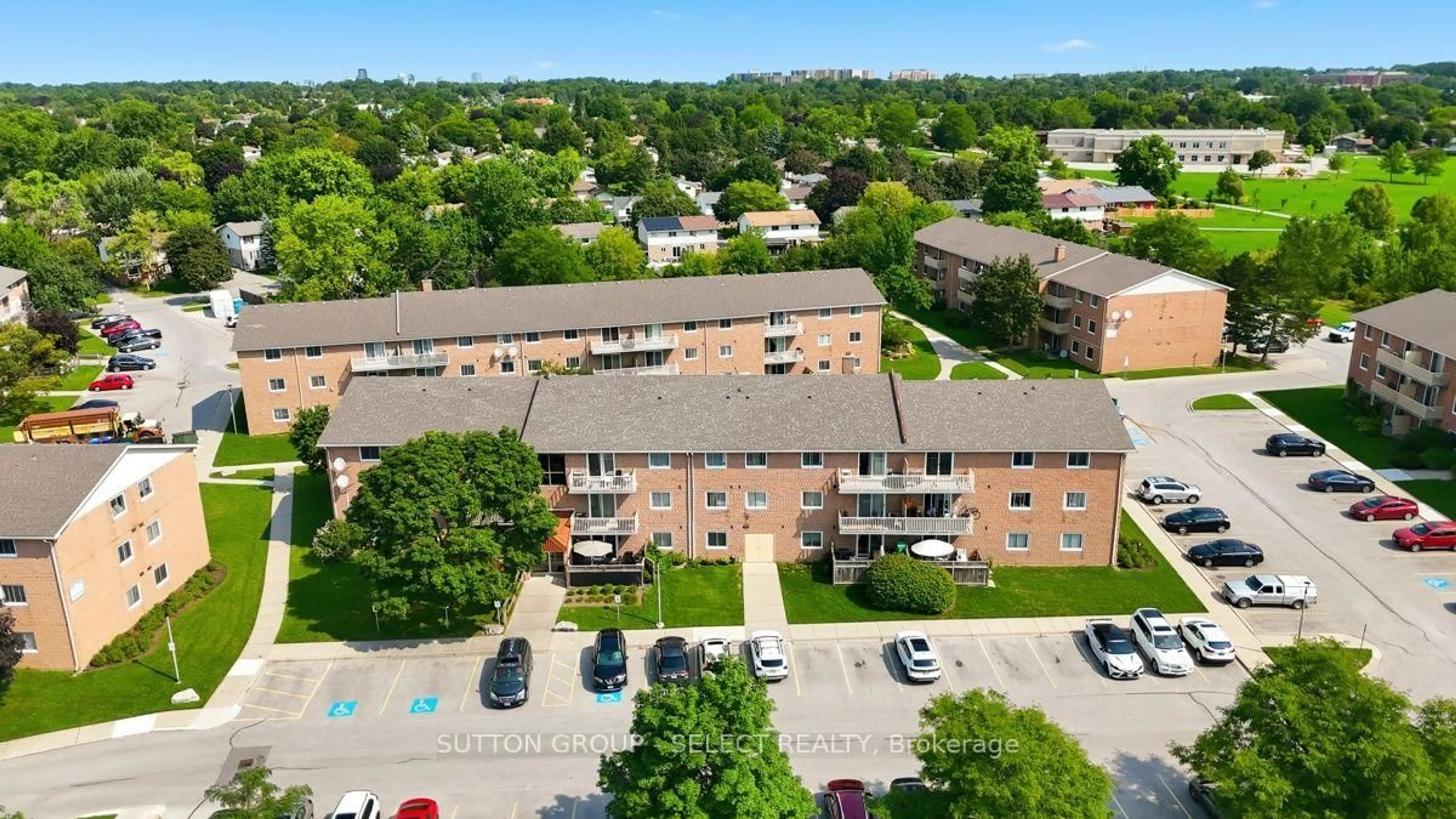 A pic from outside/outdoor area/front of a property/back of a property/a pic from drone, city buildings view from balcony for 1582 Ernest Ave #304, London South Ontario N6B 2G5