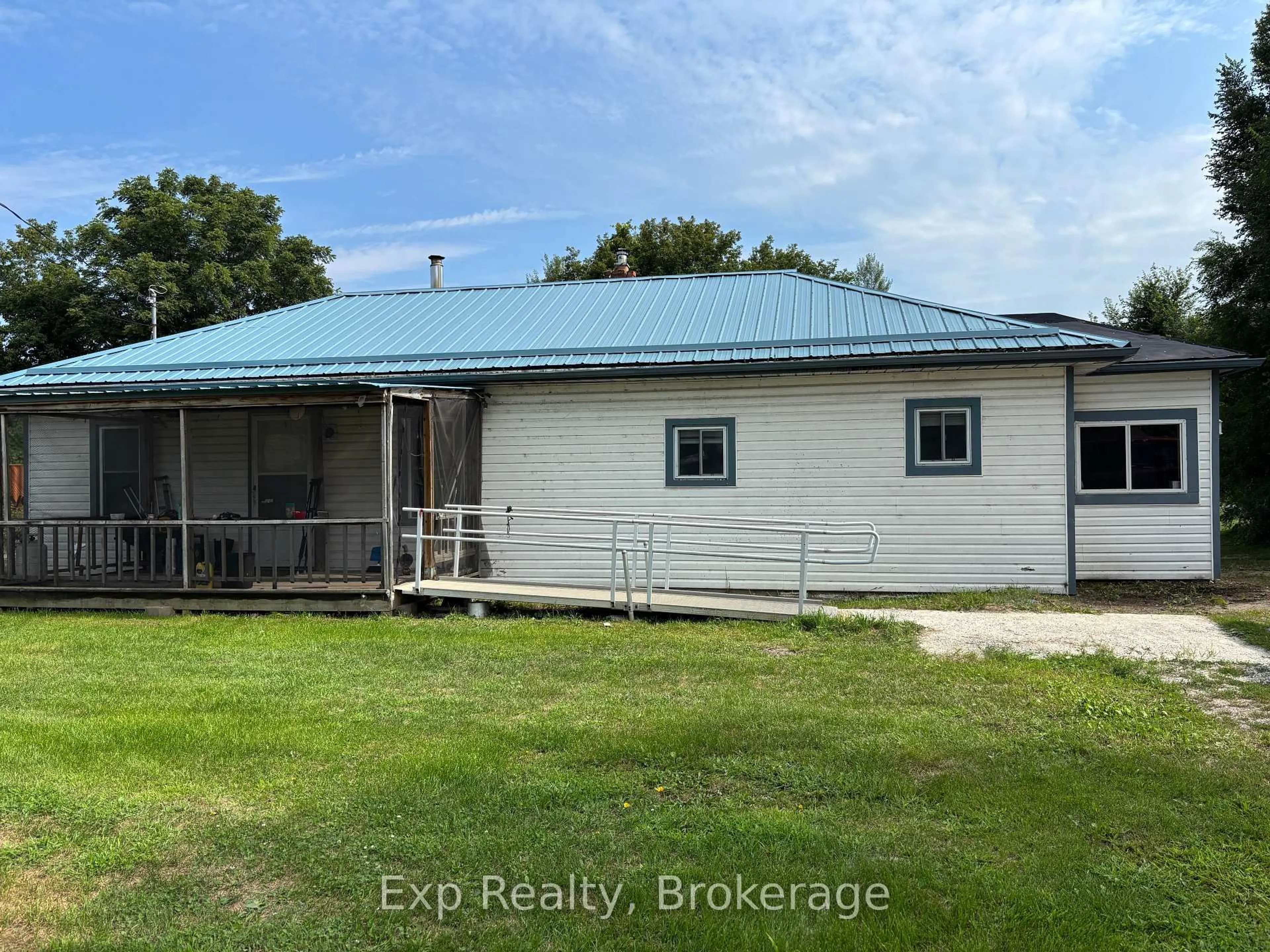 A pic from outside/outdoor area/front of a property/back of a property/a pic from drone, water/lake/river/ocean view for 18153 Telephone Rd, Ingleside Ontario K8V 5P4