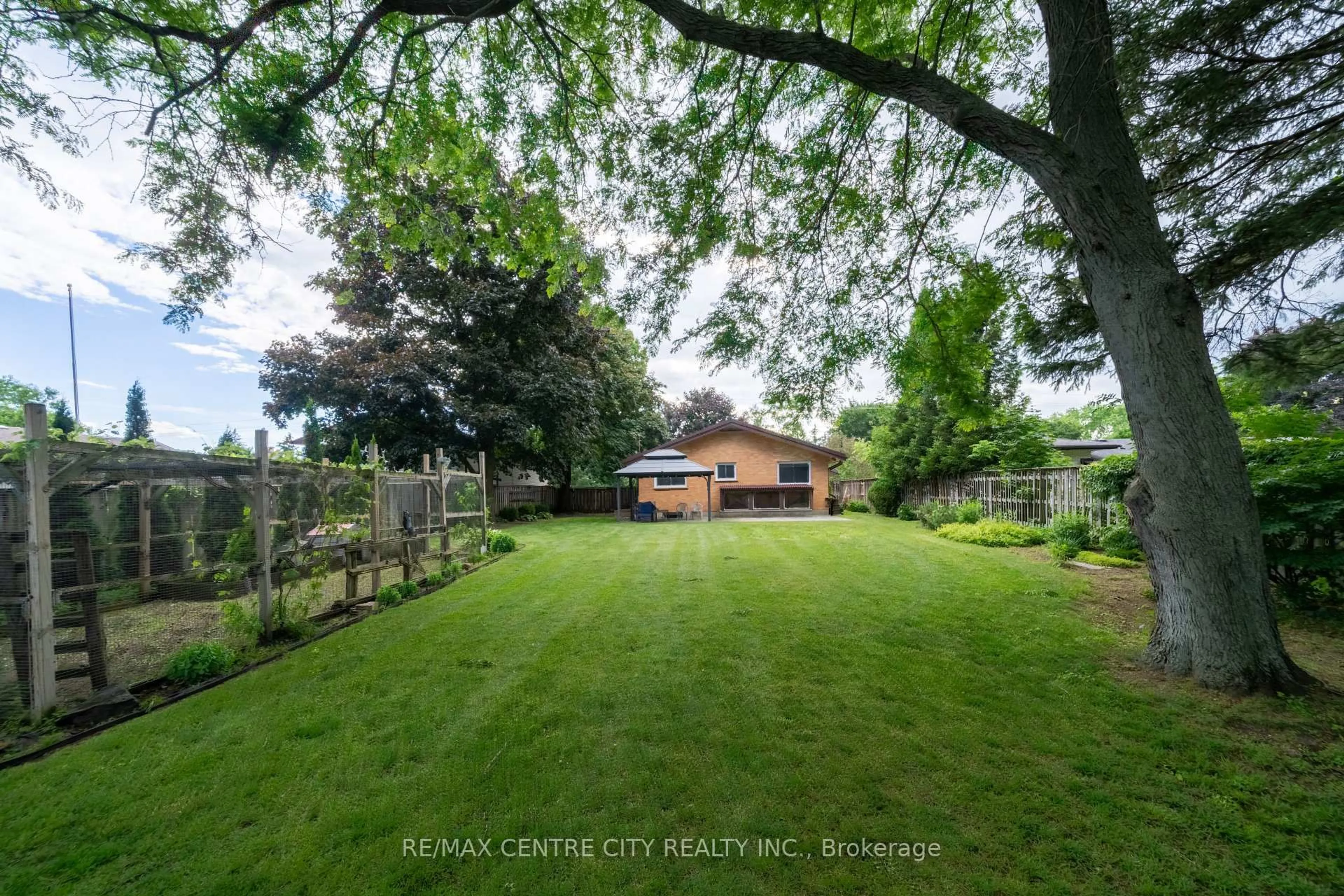 A pic from outside/outdoor area/front of a property/back of a property/a pic from drone, forest/trees view for 245 Dominion St, Strathroy-Caradoc Ontario N7G 3G9