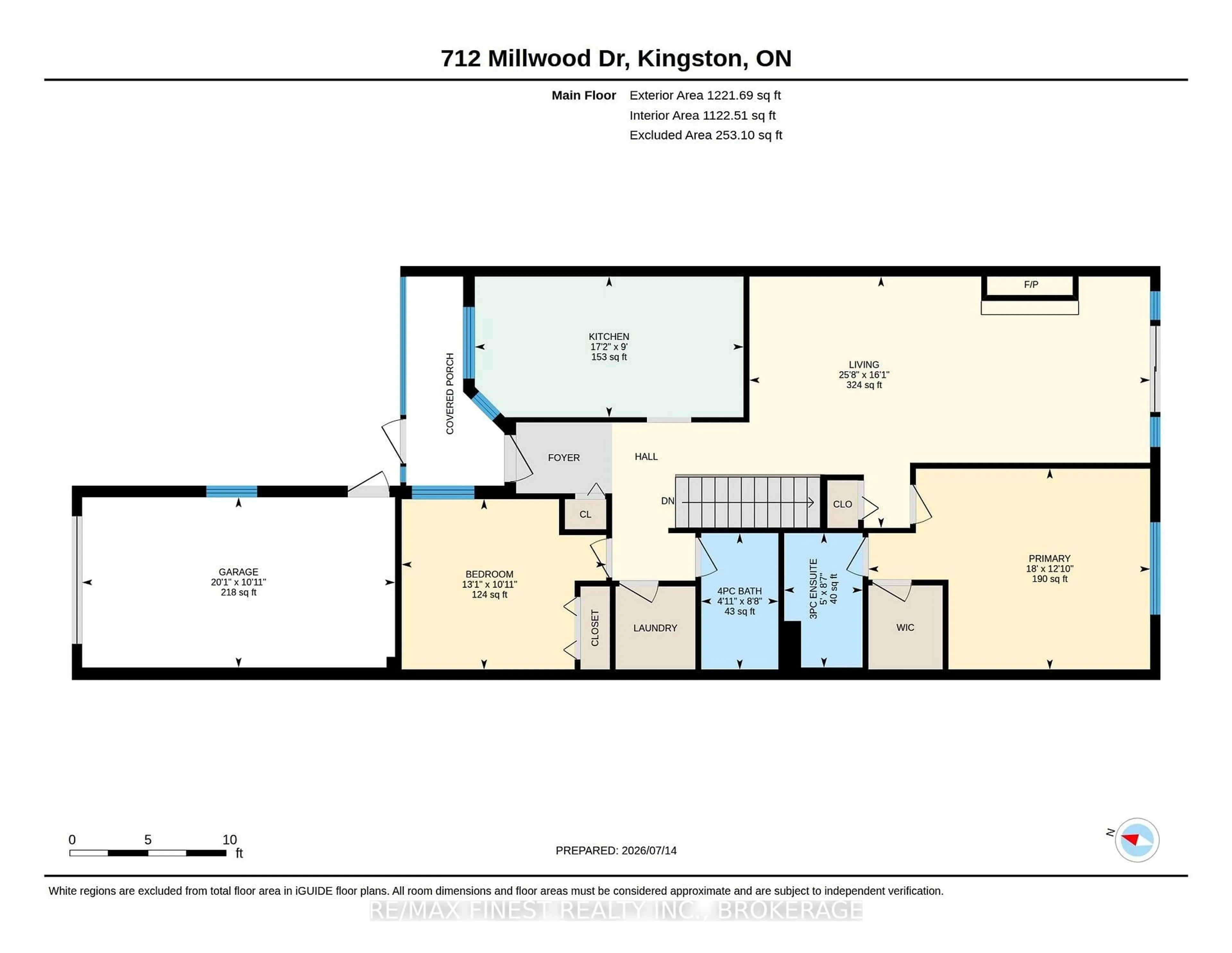 Floor plan for 712 Millwood Dr, Kingston Ontario K7M 8Z2