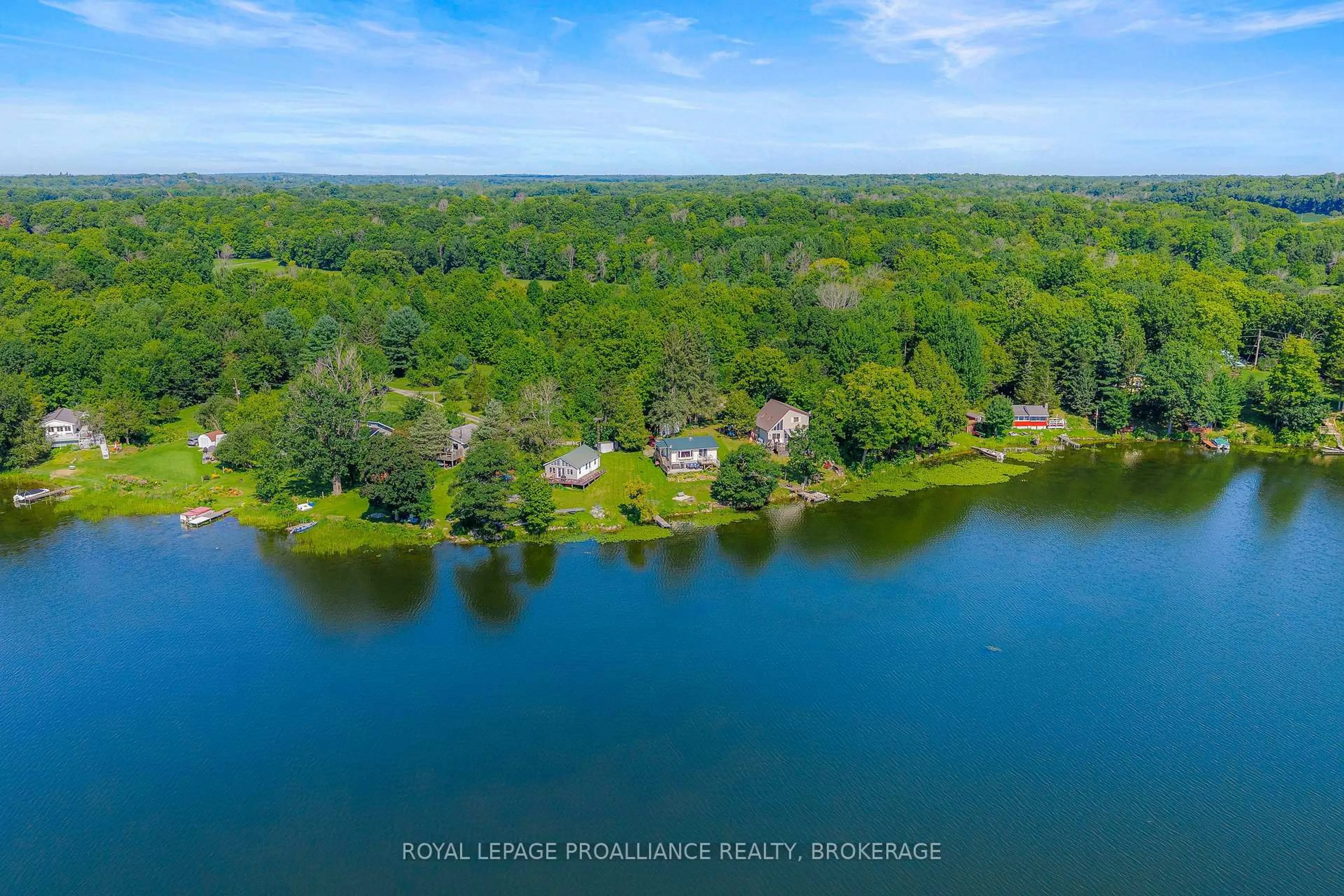 A pic from outside/outdoor area/front of a property/back of a property/a pic from drone, water/lake/river/ocean view for 467 UB 4 Rd, Rideau Lakes Ontario K0G 1E0