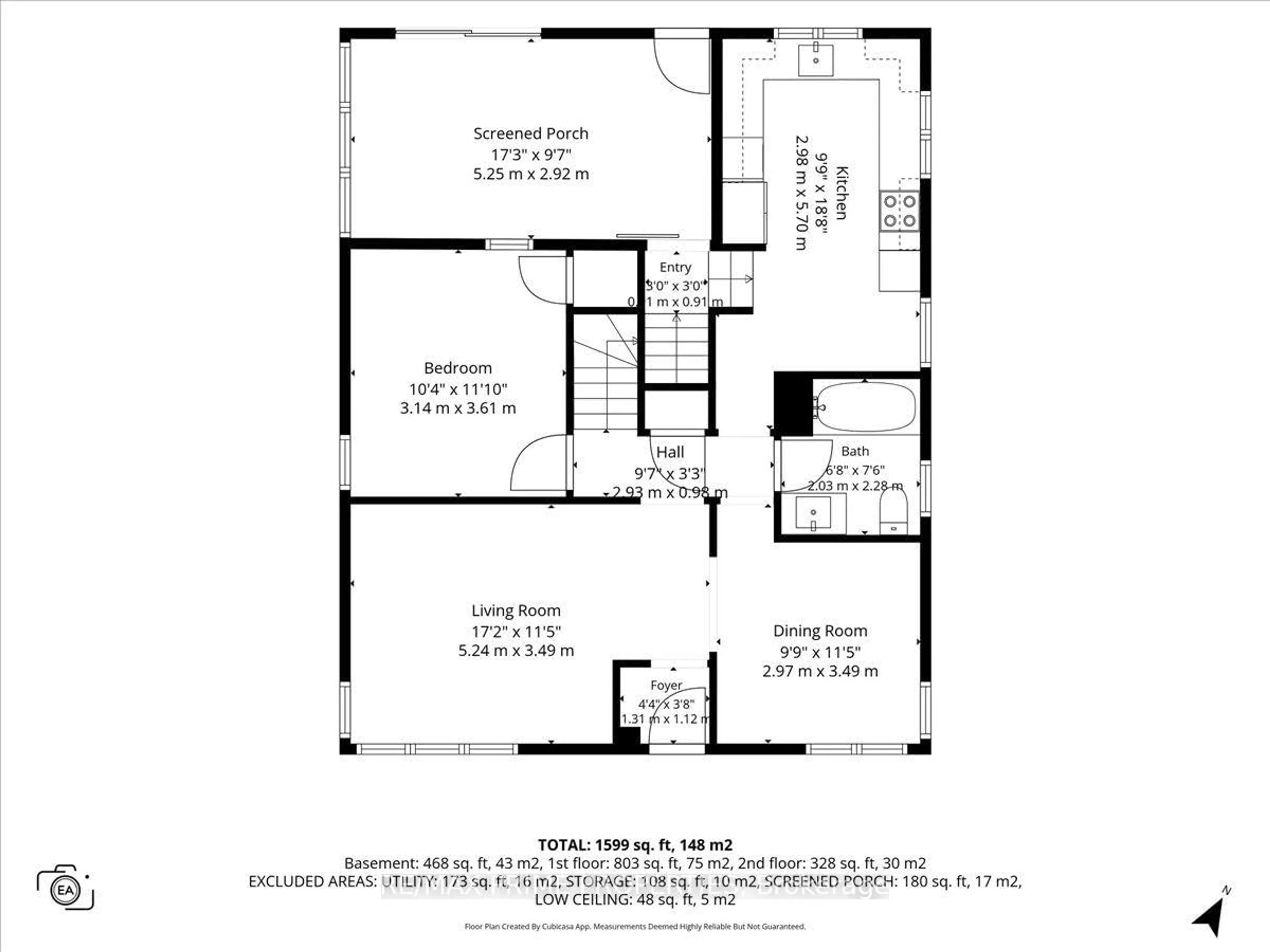 Floor plan for 1273 Thames St, Ottawa Ontario K1Z 7N1