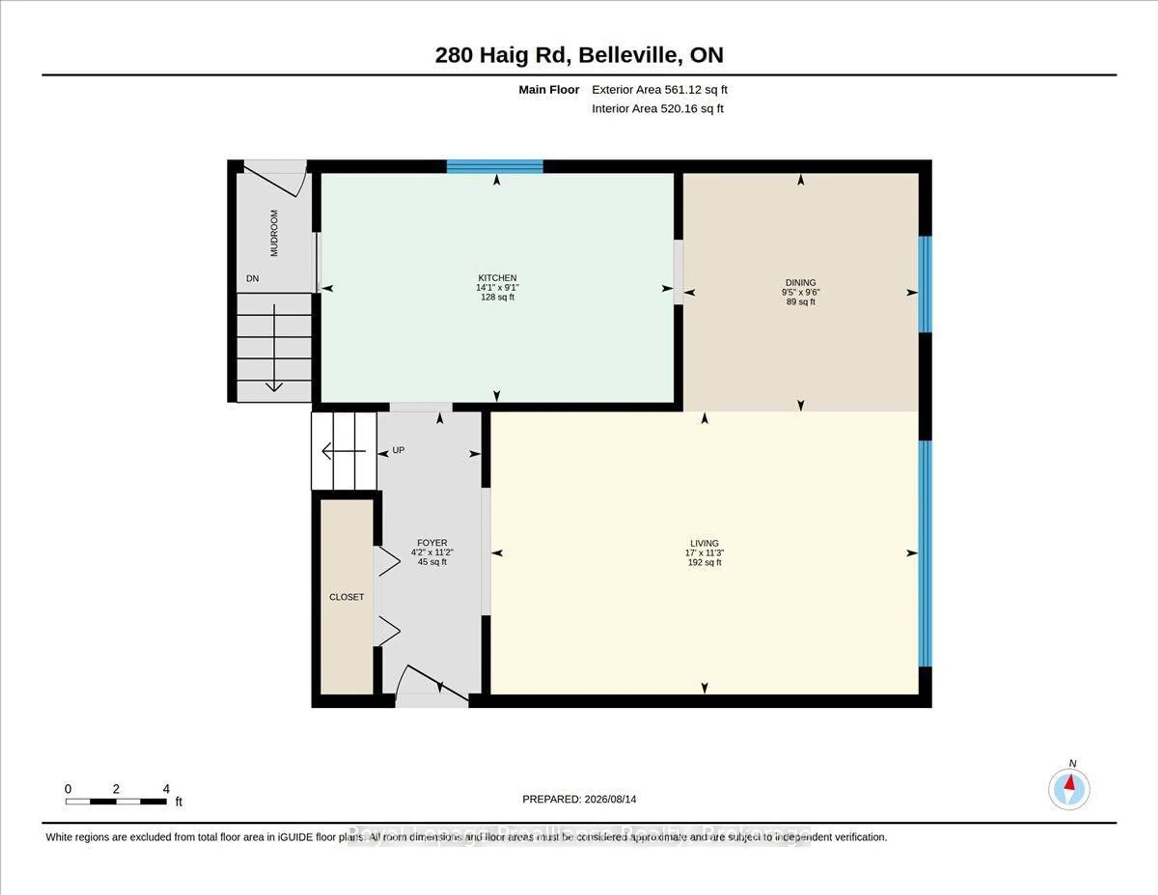 Floor plan for 280 Haig Rd, Belleville Ontario K8N 4R2