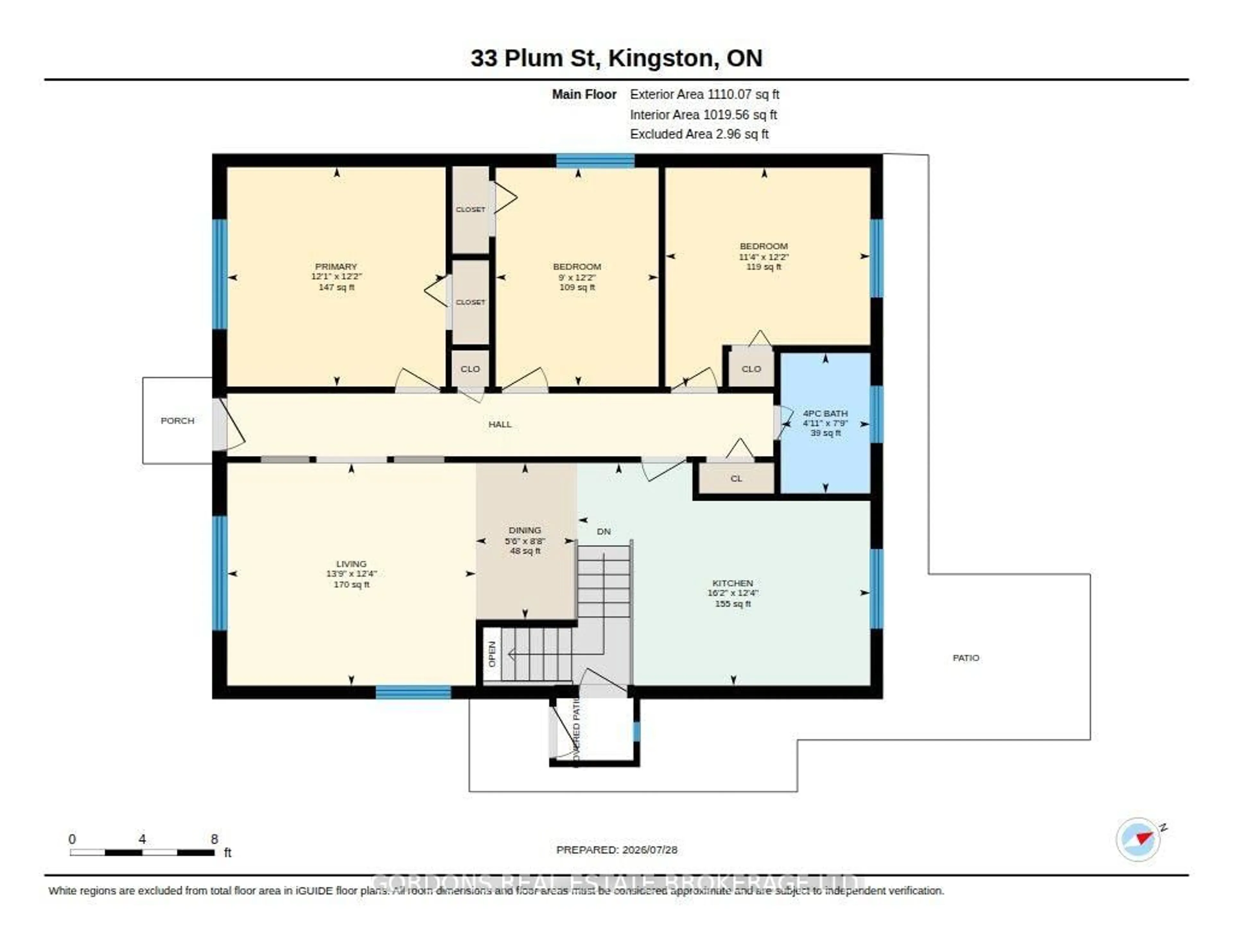 Floor plan for 33 Plum St, Kingston Ontario K7K 1T3