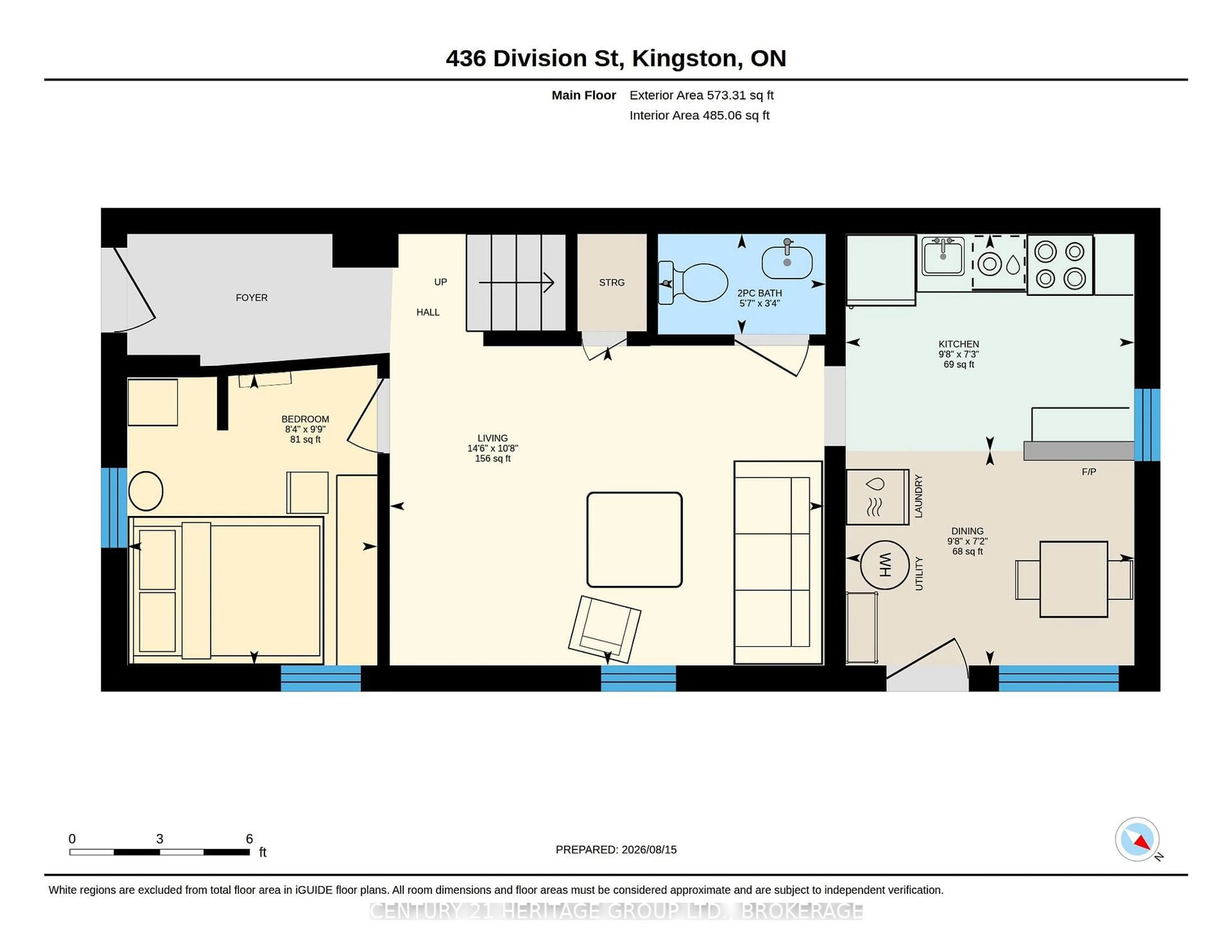 Floor plan for 436 Division St, Kingston Ontario K7K 4A9