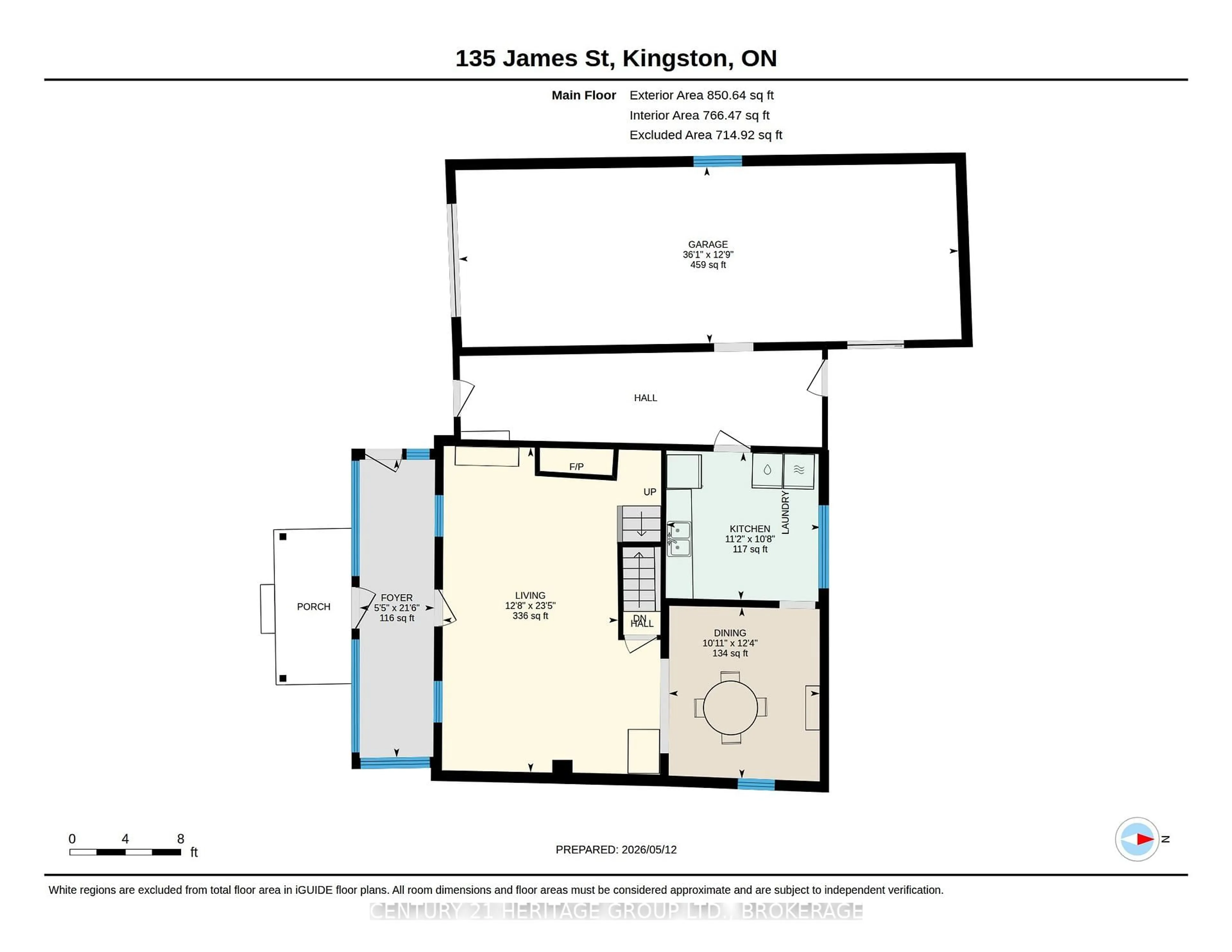 Floor plan for 135 James St, Kingston Ontario K7K 1Z5