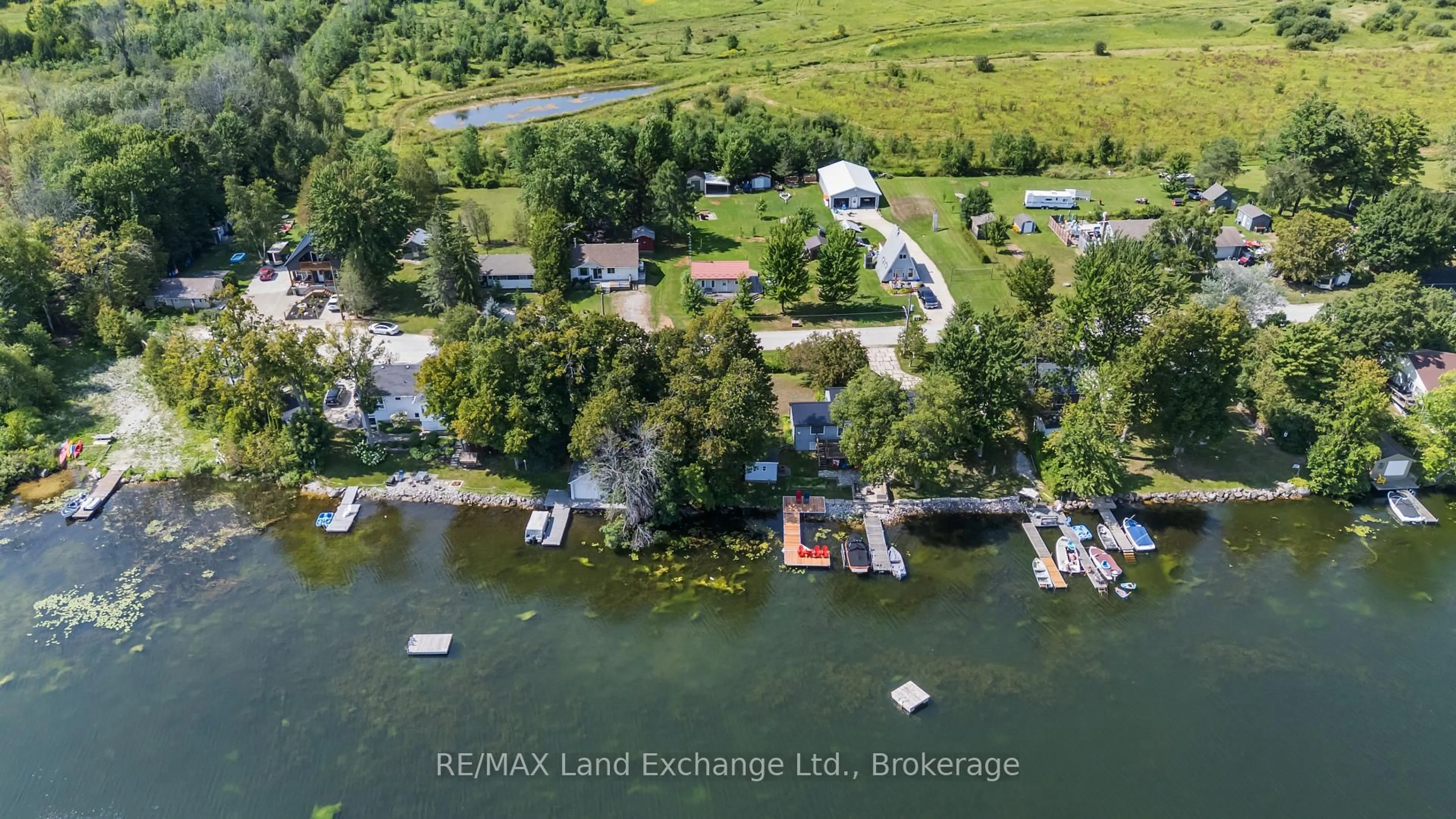 A pic from outside/outdoor area/front of a property/back of a property/a pic from drone, water/lake/river/ocean view for 46 Lilac Lane, South Bruce Peninsula Ontario N0H 1A0