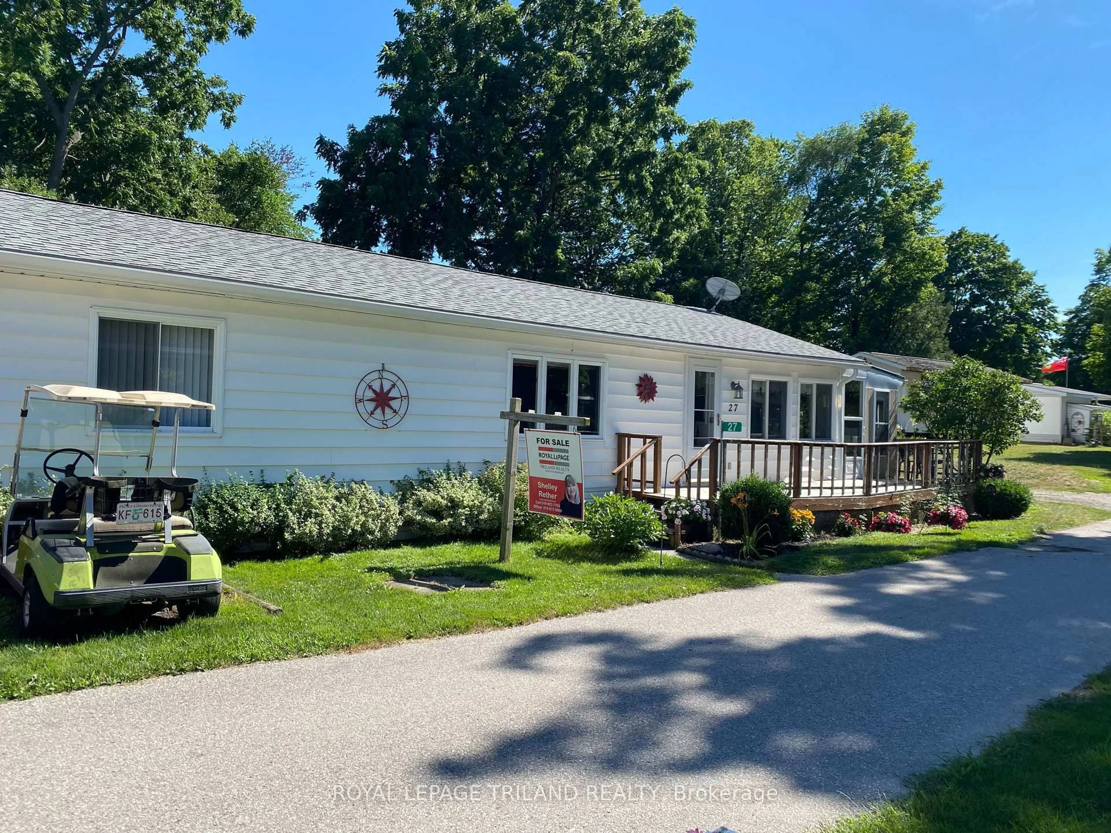 Home with vinyl exterior material, street for 9385 Ipperwash Rd #27, Lambton Shores Ontario N0N 1J3