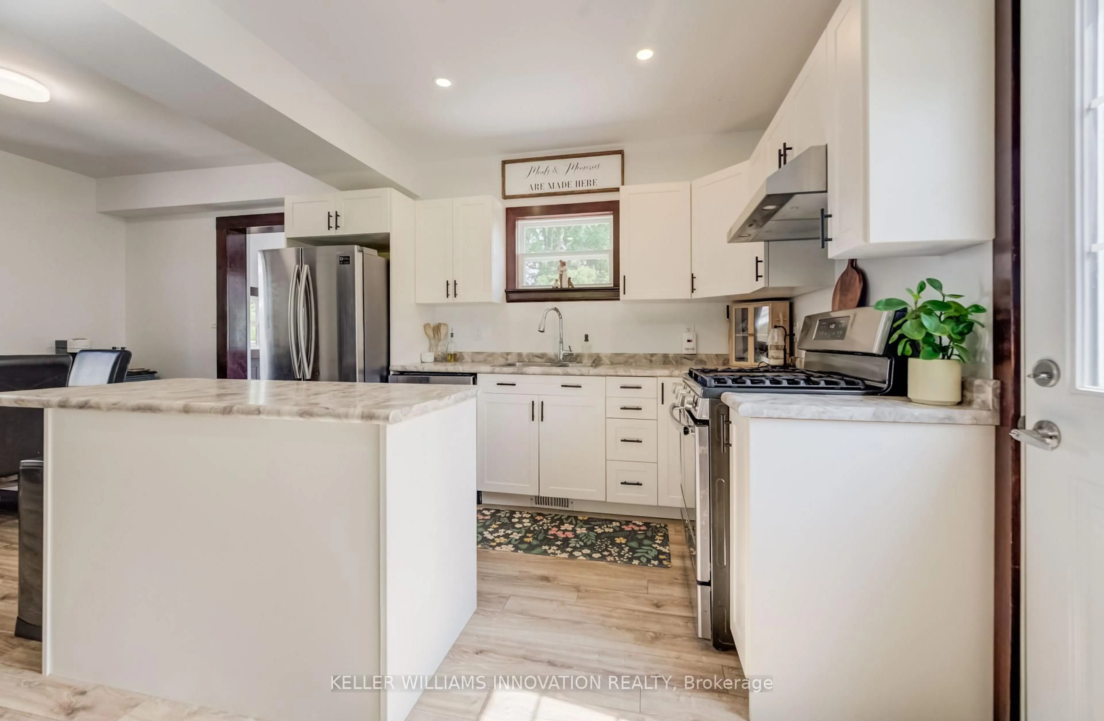 Open concept kitchen, ceramic/tile floor for 434812 Zorra Line, South-West Oxford Ontario N0J 1A0