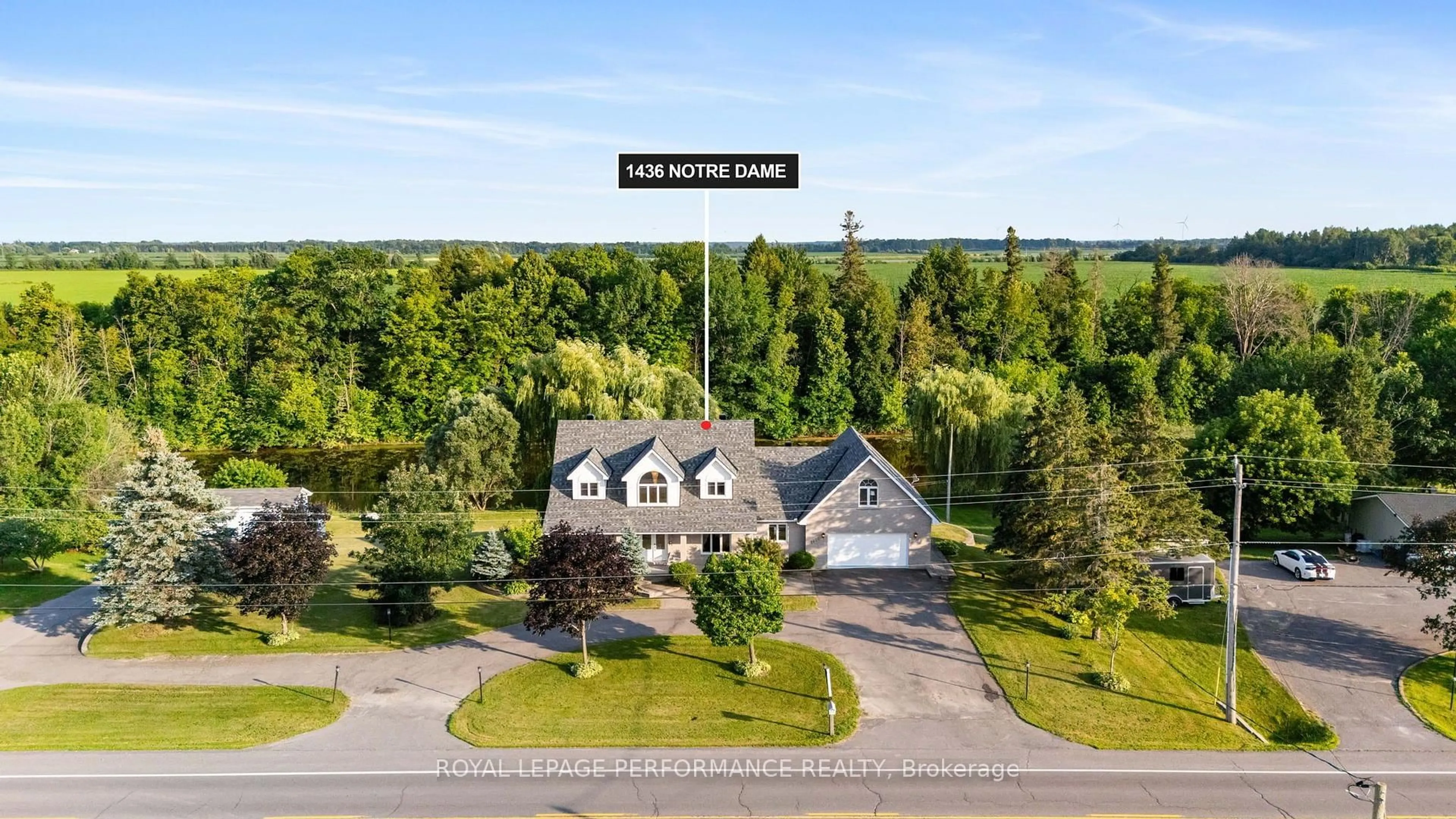 A pic from outside/outdoor area/front of a property/back of a property/a pic from drone, unknown for 1436 Notre Dame St, Russell Ontario K0A 1W0