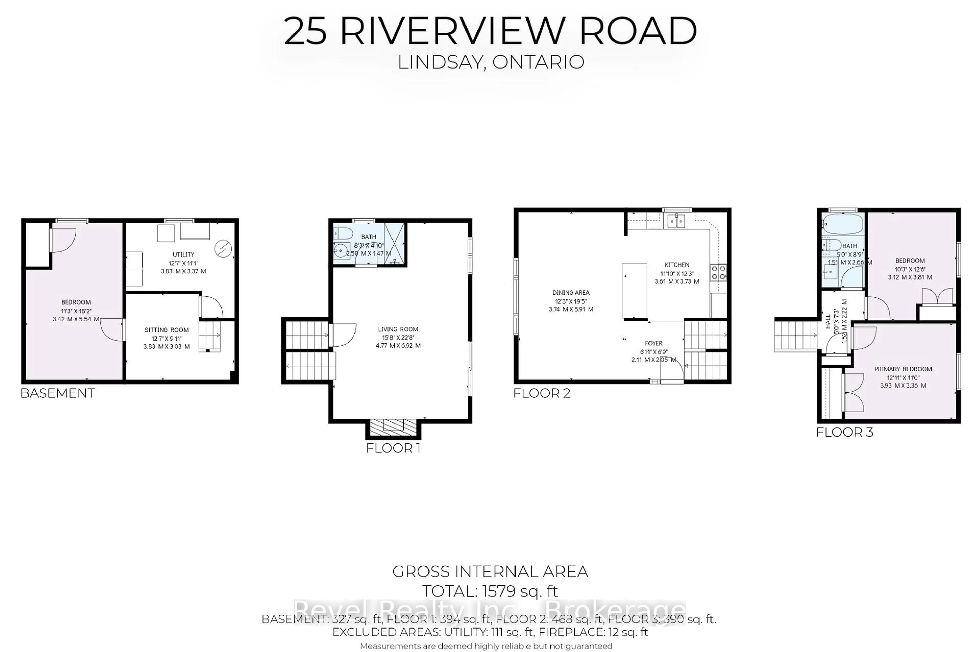 Floor plan for 25 Riverview Rd, Kawartha Lakes Ontario K9V 1B2