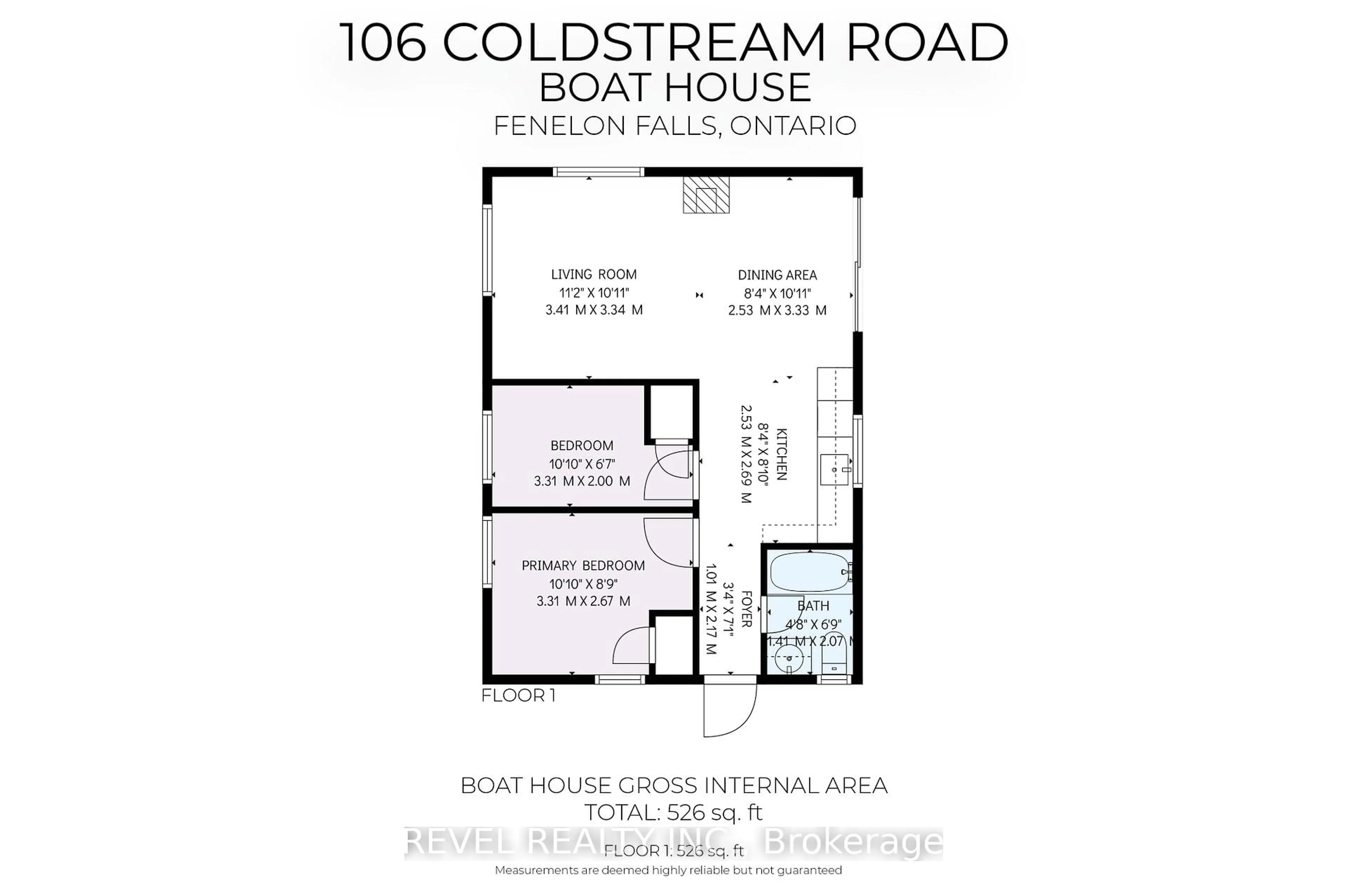 Floor plan for 106 Coldstream Rd, Kawartha Lakes Ontario K0M 1N0