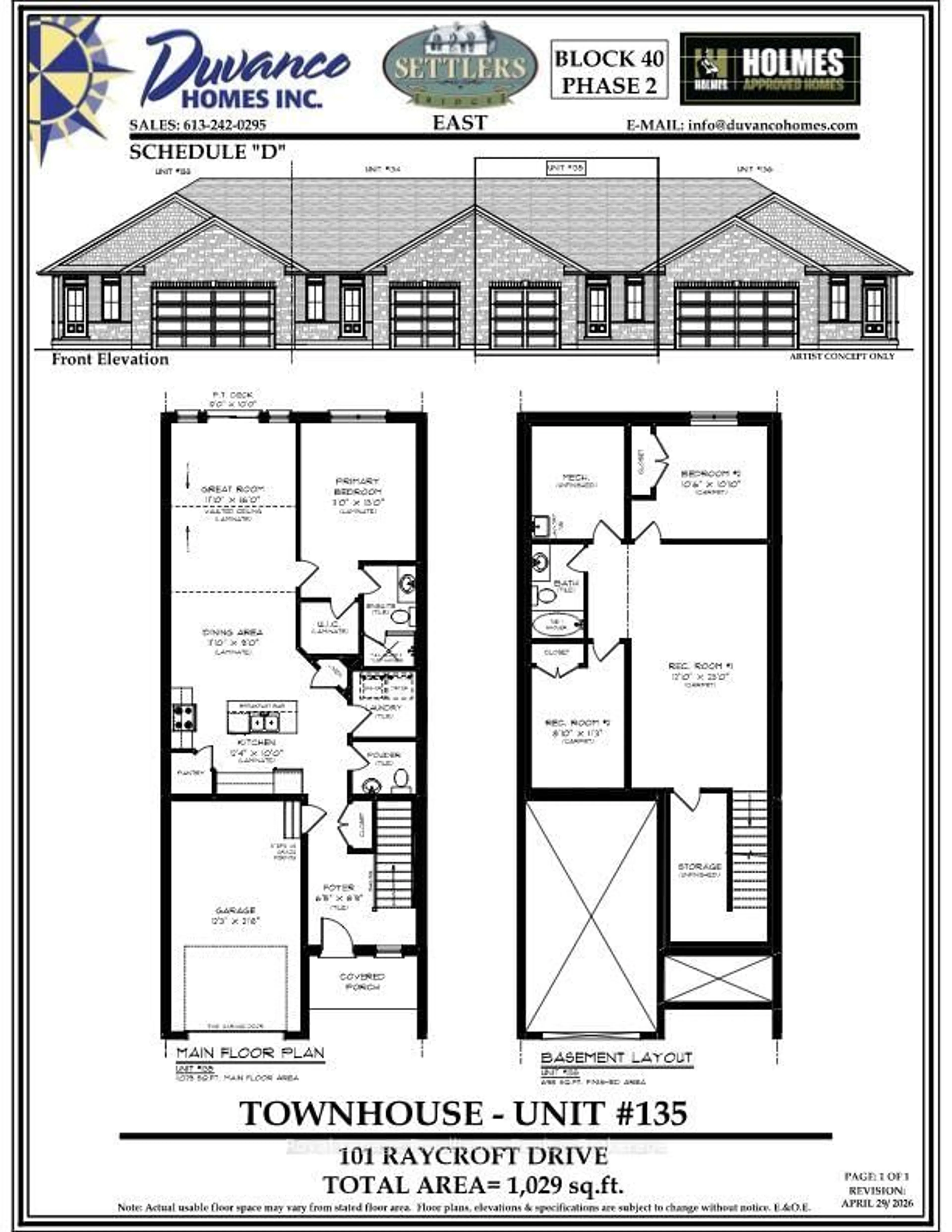 Floor plan for 101 Raycroft Dr, Belleville Ontario K8N 0R5