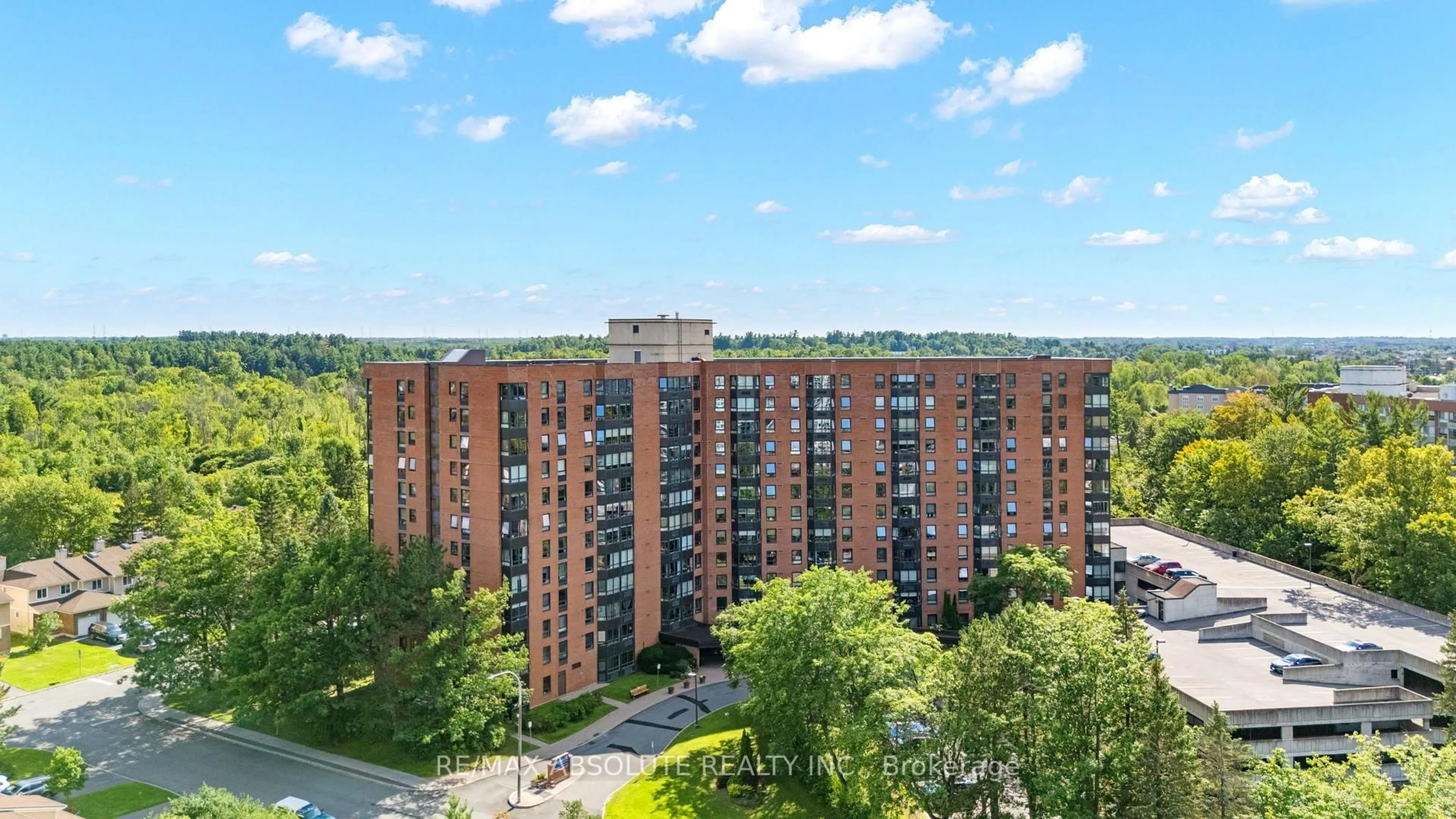 A pic from outside/outdoor area/front of a property/back of a property/a pic from drone, city buildings view from balcony for 80 Sandcastle Dr #1109, Ottawa Ontario K2H 9E7