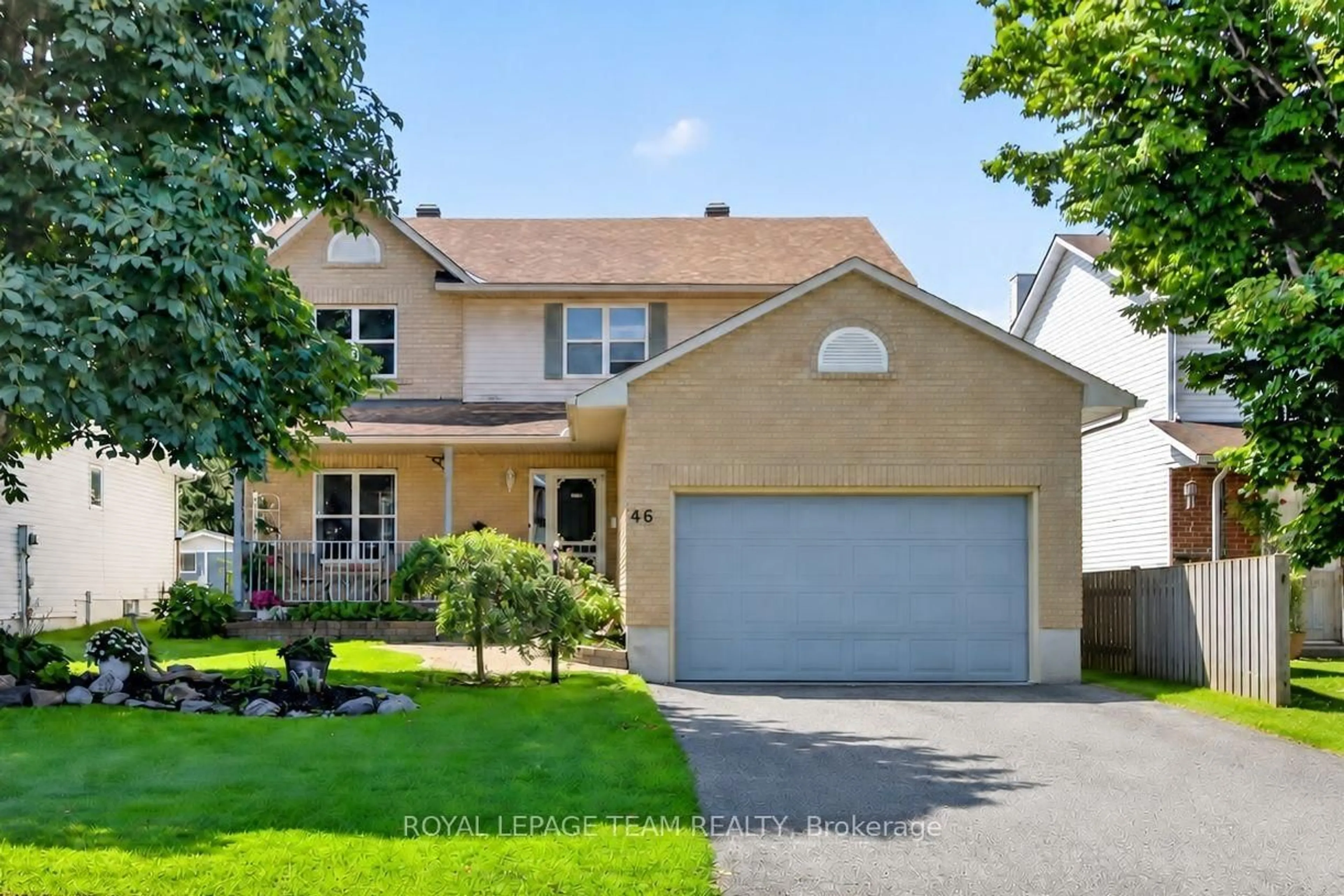 Home with vinyl exterior material, street for 46 Mika St, Ottawa Ontario K2S 1K6