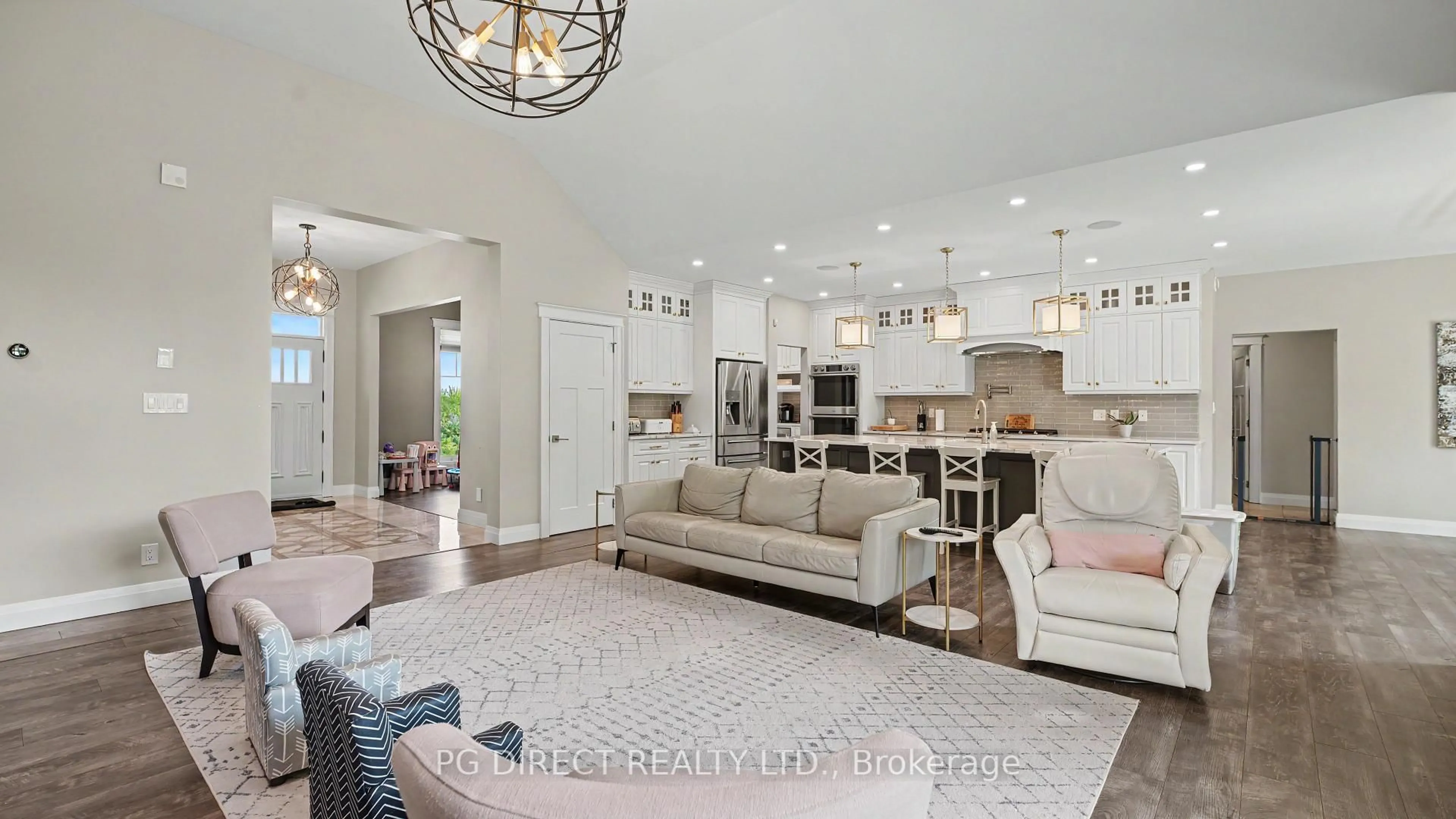 Living room with furniture, ceramic/tile floor for 36 Heron Dr, Pembroke Ontario K8A 8N9
