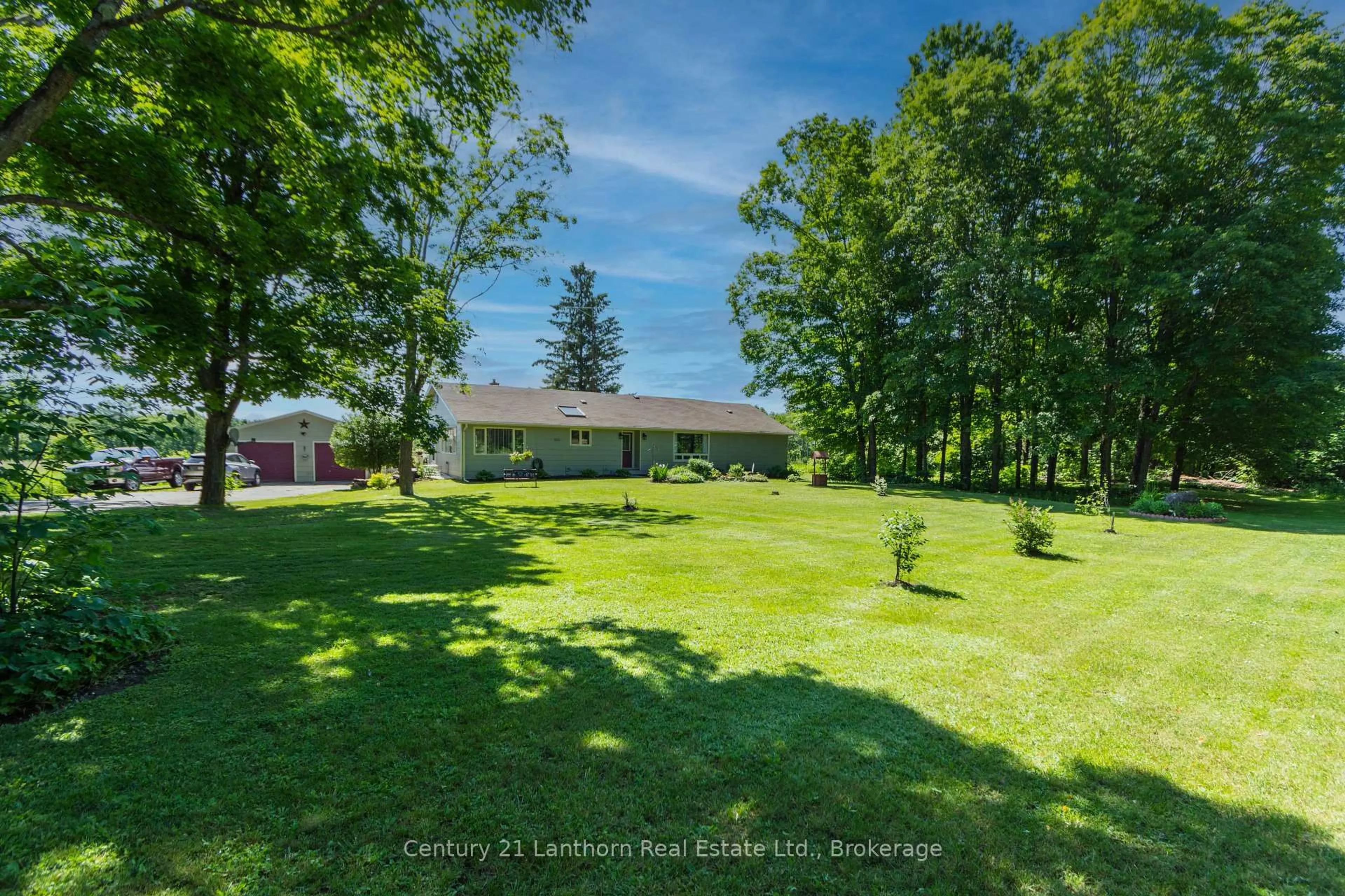 A pic from outside/outdoor area/front of a property/back of a property/a pic from drone, water/lake/river/ocean view for 155 Lahey Rd, Madoc Ontario K0K 2K0