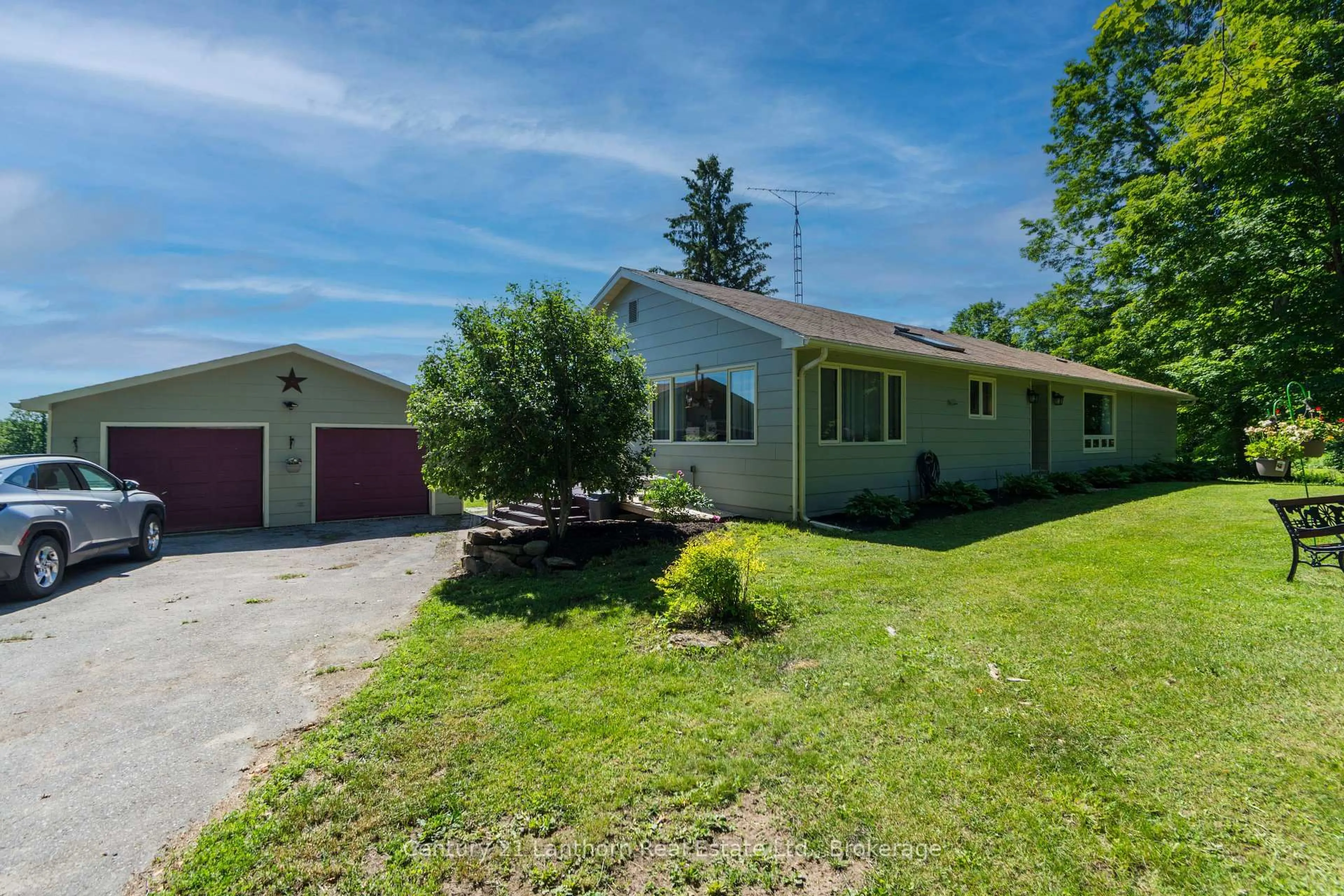 A pic from outside/outdoor area/front of a property/back of a property/a pic from drone, street for 155 Lahey Rd, Madoc Ontario K0K 2K0
