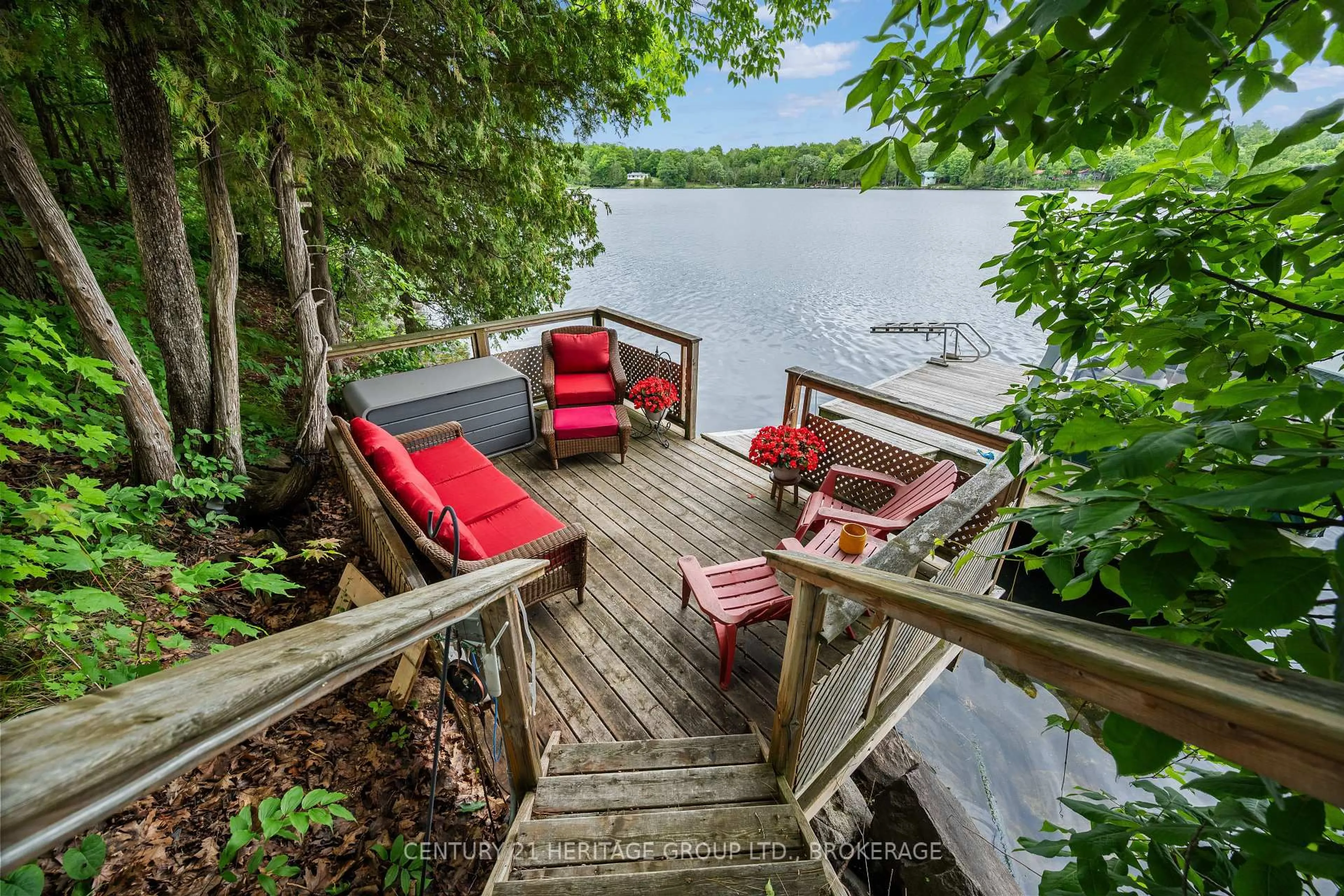 Patio, water/lake/river/ocean view for 4212 Pine Ridge Dr, Frontenac Ontario K0H 0B8