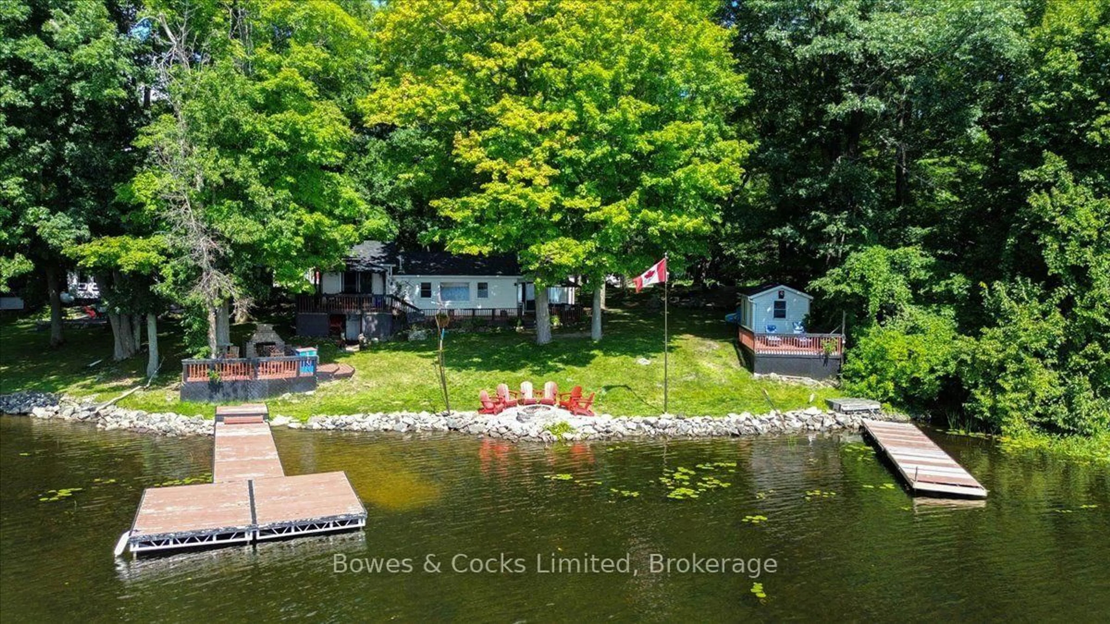 A pic from outside/outdoor area/front of a property/back of a property/a pic from drone, water/lake/river/ocean view for 1115 Cook Rd, Limoges Ontario K0K 2M0