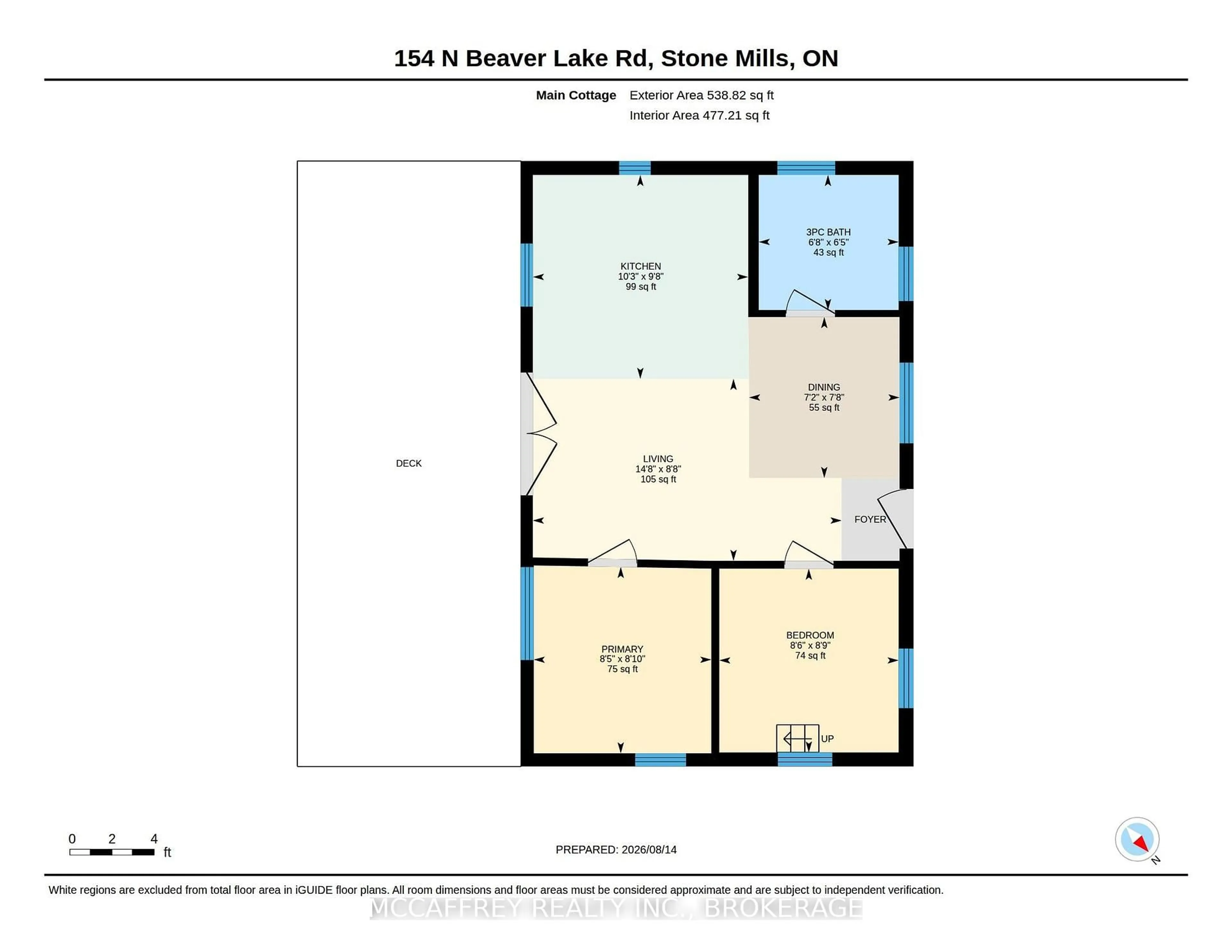 Floor plan for 154 A/B North Beaver Lake Rd, Stone Mills Ontario K0K 2A0
