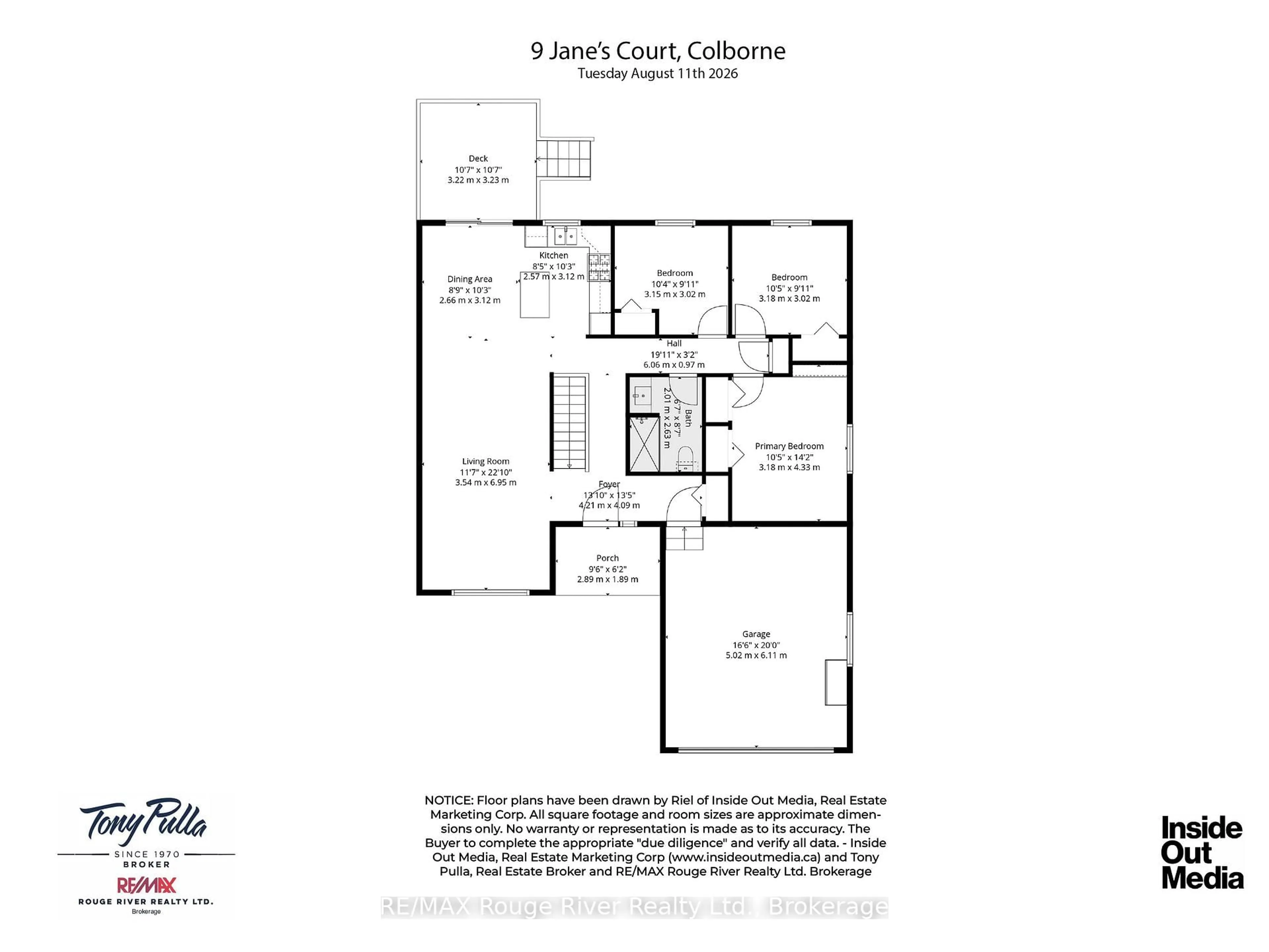 Floor plan for 9 JANE'S Crt, Cramahe Ontario K0K 1S0
