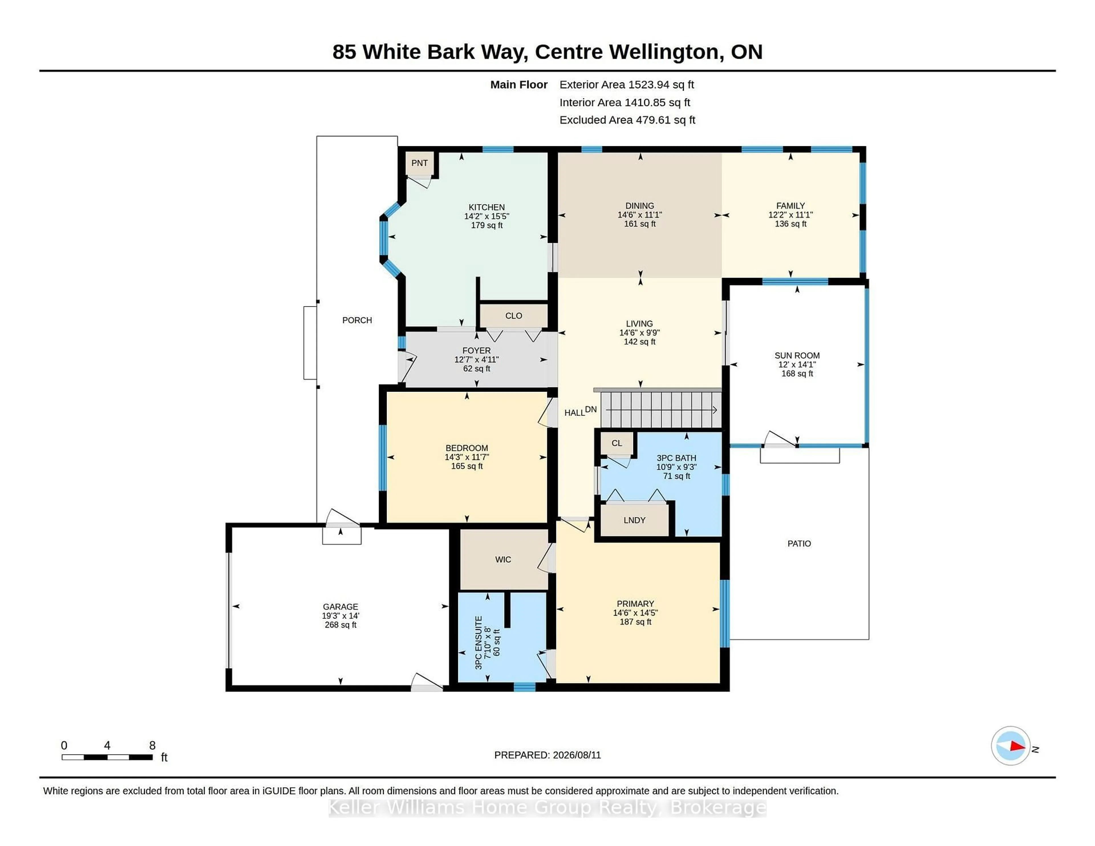 Floor plan for 85 White Bark Way, Centre Wellington Ontario N0B 1J0