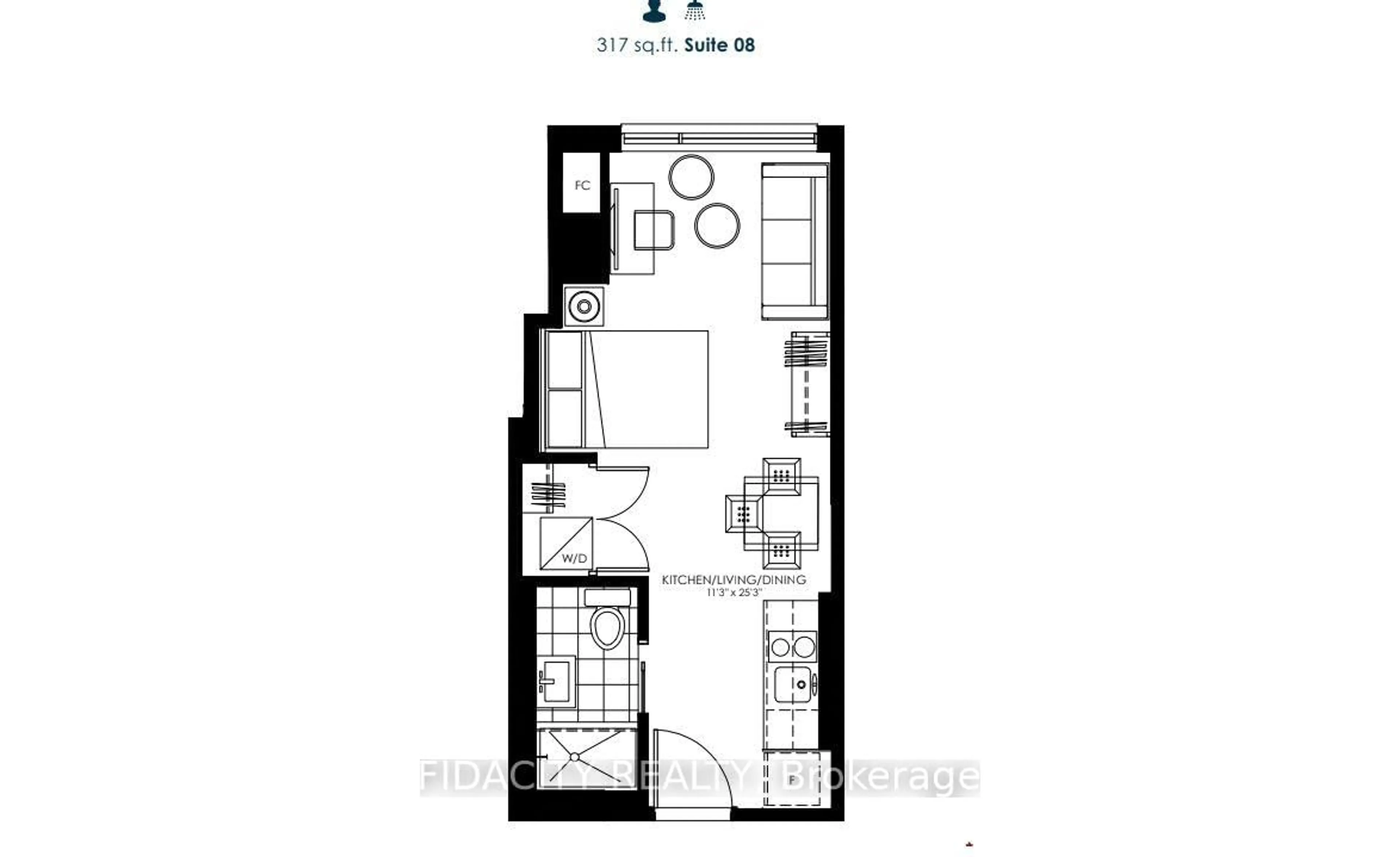 Floor plan for 105 Champagne Ave #2908, Ottawa Ontario K1S 5E5